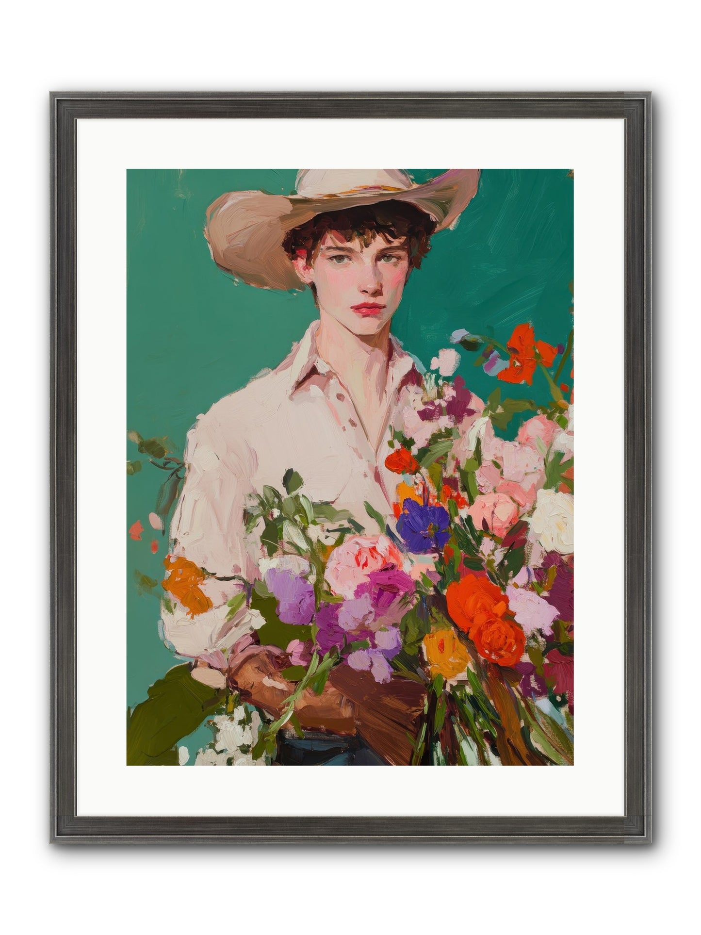 Western Oracle Framed Print - Slimwoods Black/Silver 18x24