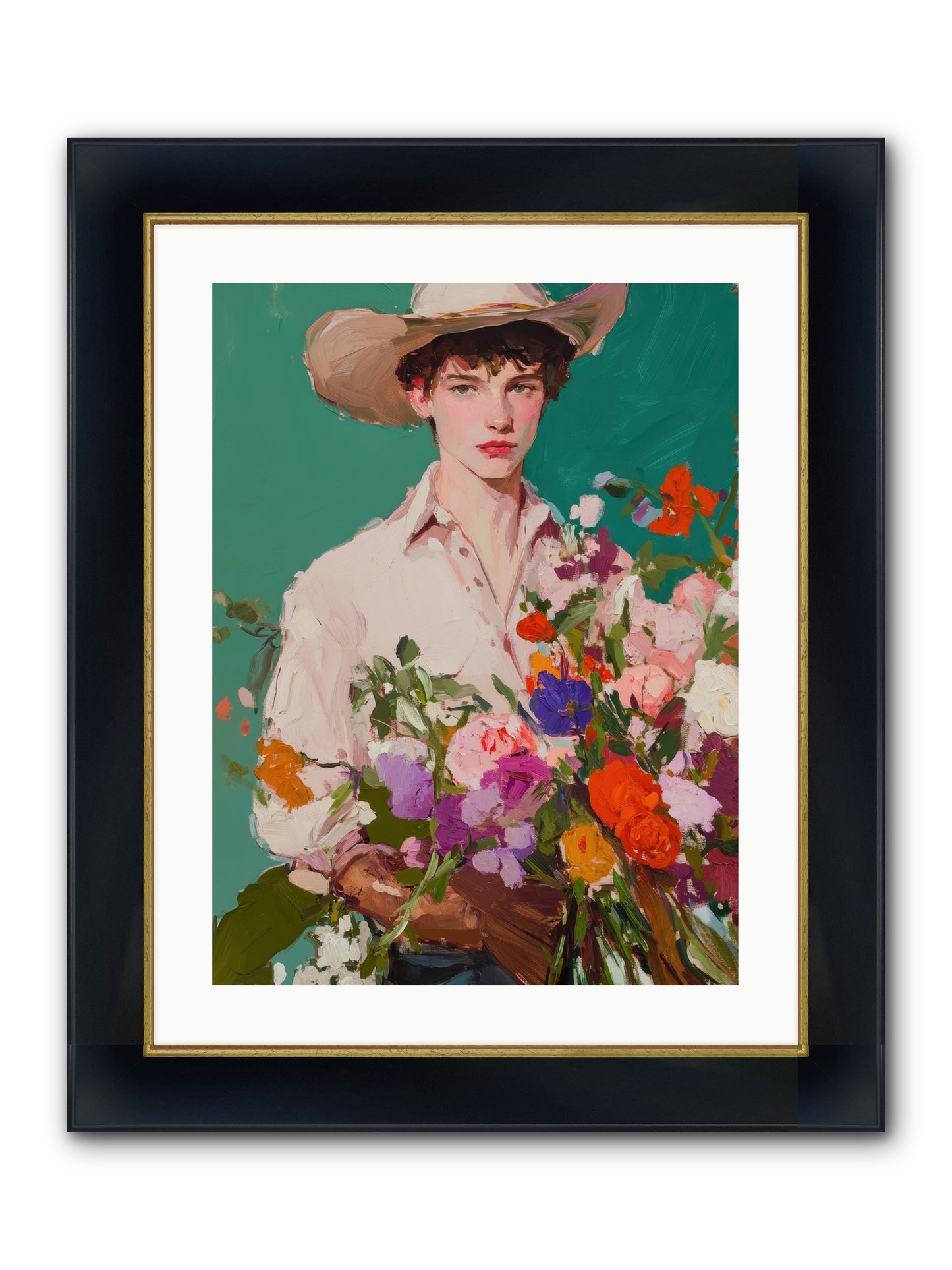 Western Oracle Framed Print - Wide Black w/Gold 18x24