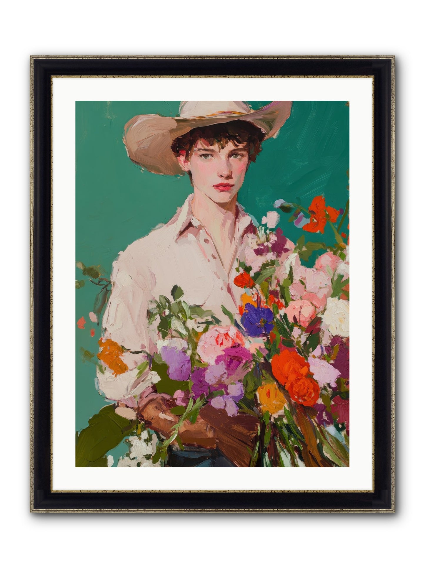 Western Oracle Framed Print - Black & Gold 24x32