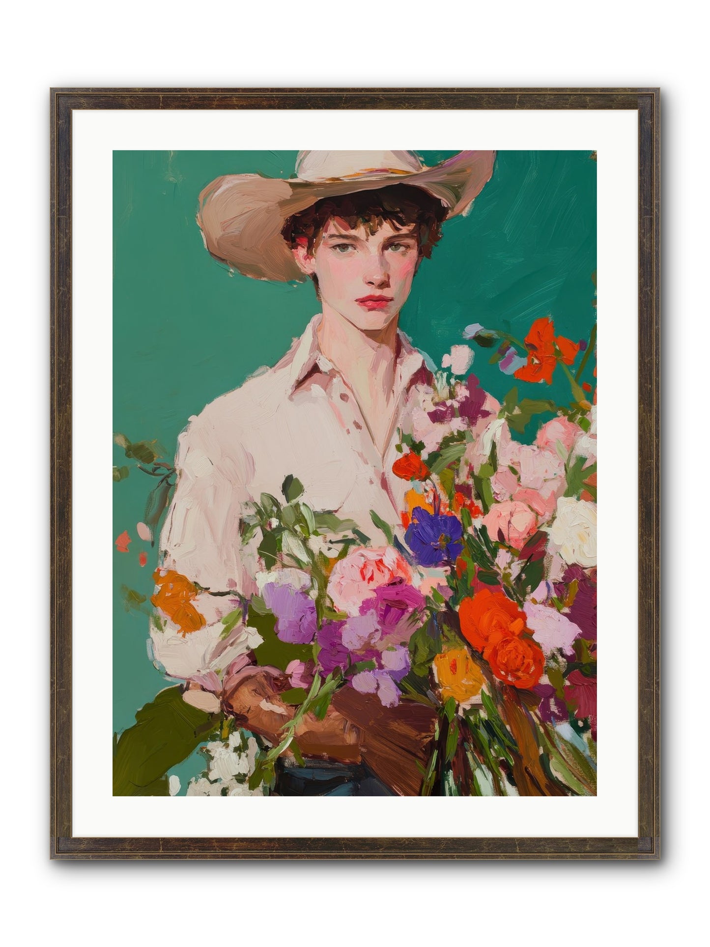 Western Oracle Framed Print - Slimwoods Black/Gold 24x32