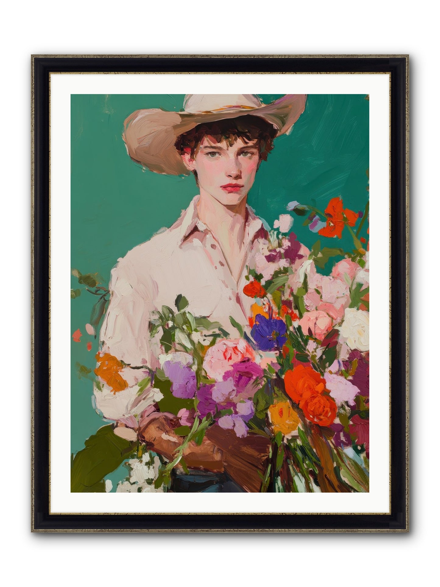 Western Oracle Framed Print - Black & Gold 30x40