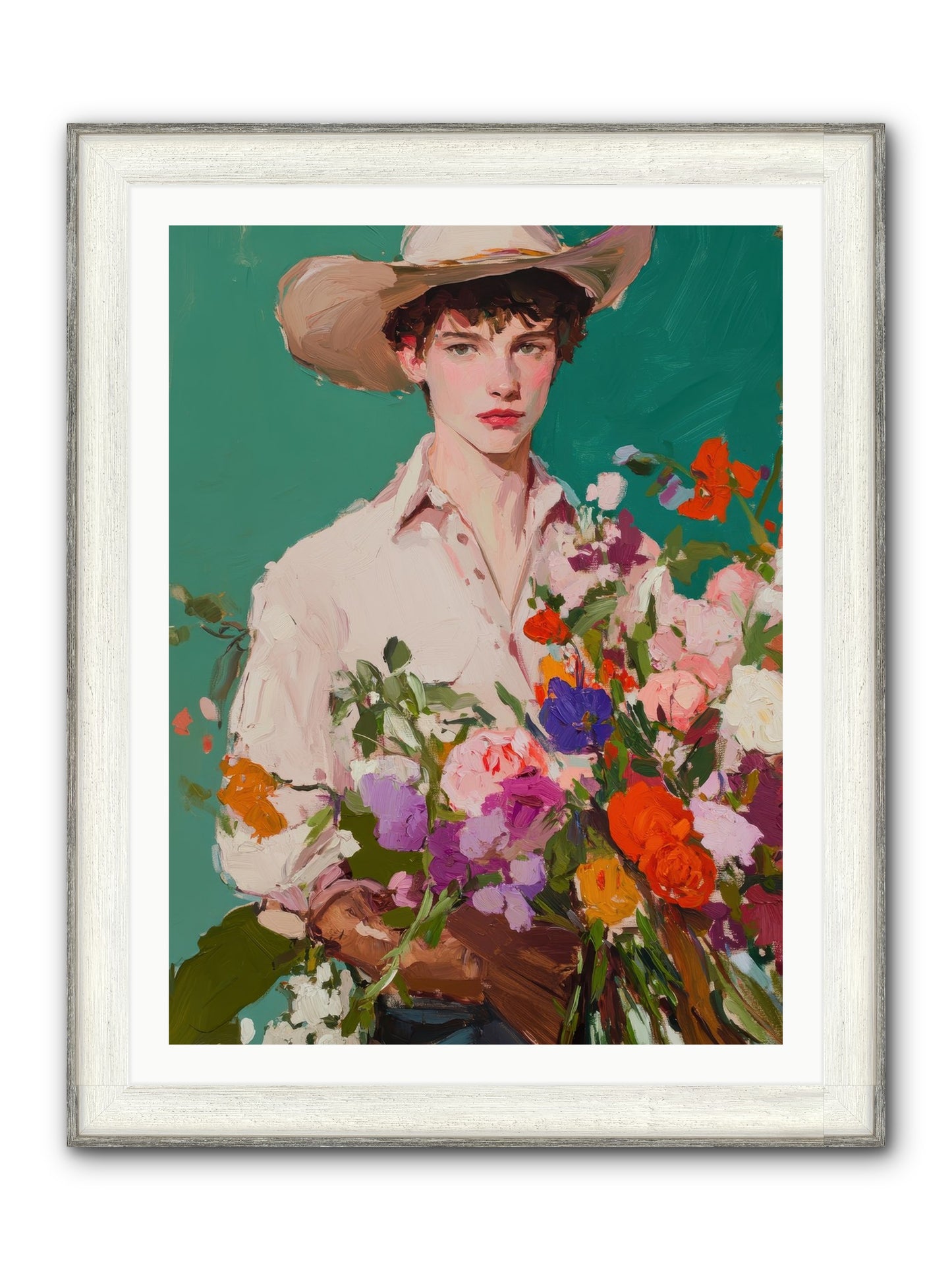 Western Oracle Framed Print - Driftwood White 30x40