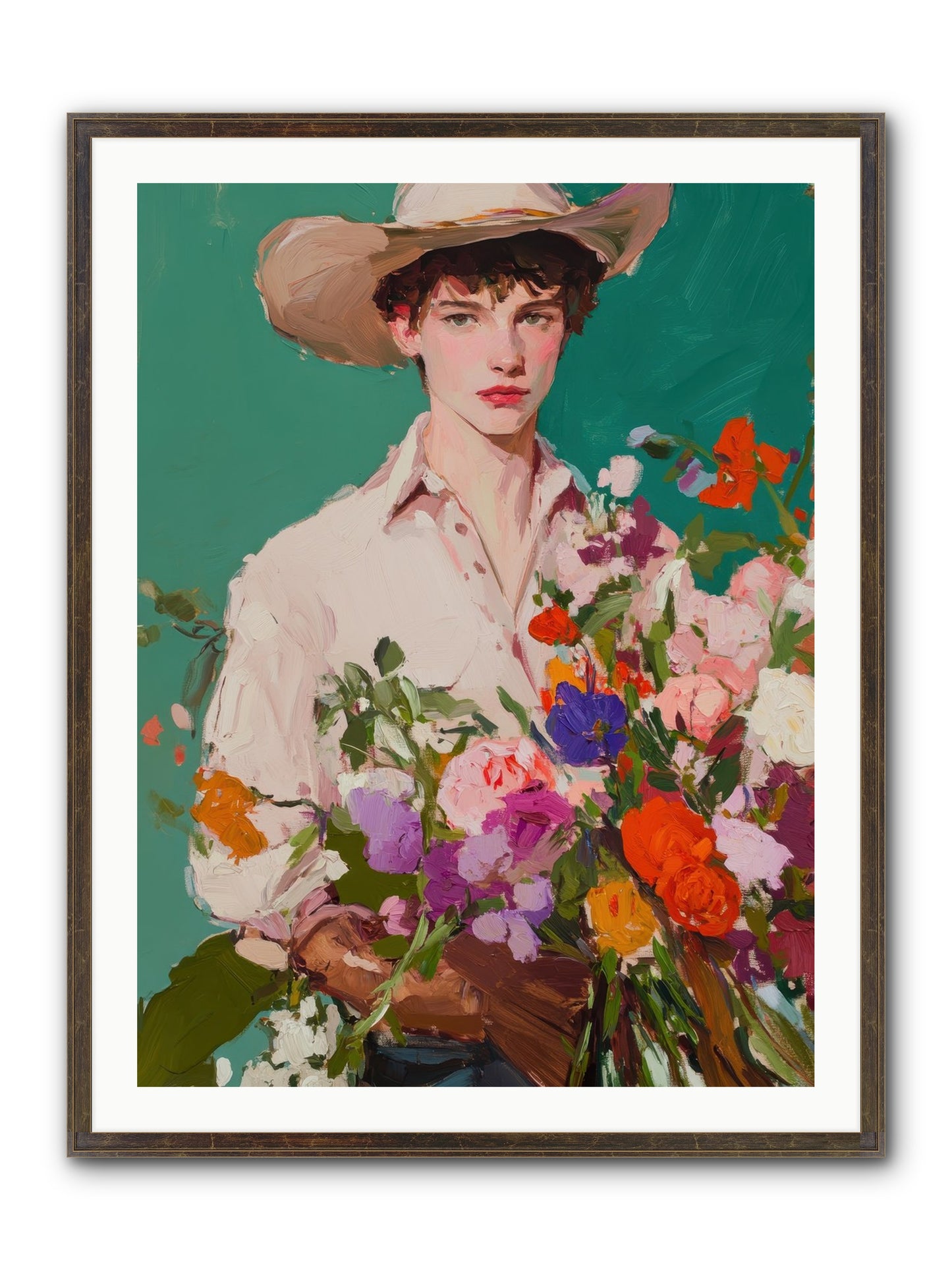 Western Oracle Framed Print - Slimwoods Black/Gold 30x40