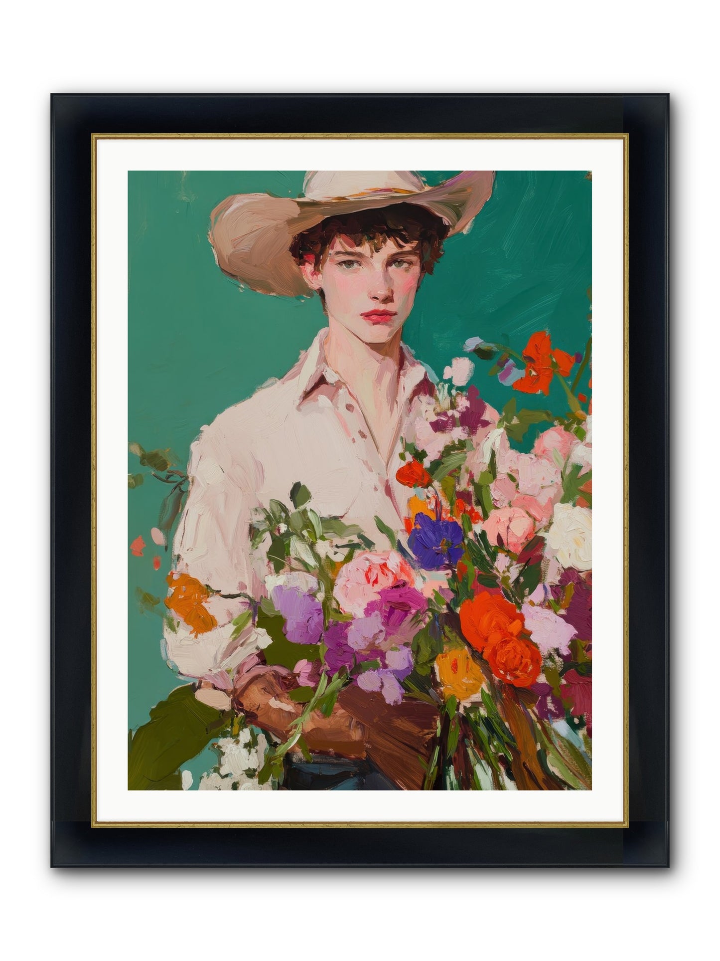 Western Oracle Framed Print - Wide Black w/Gold 30x40