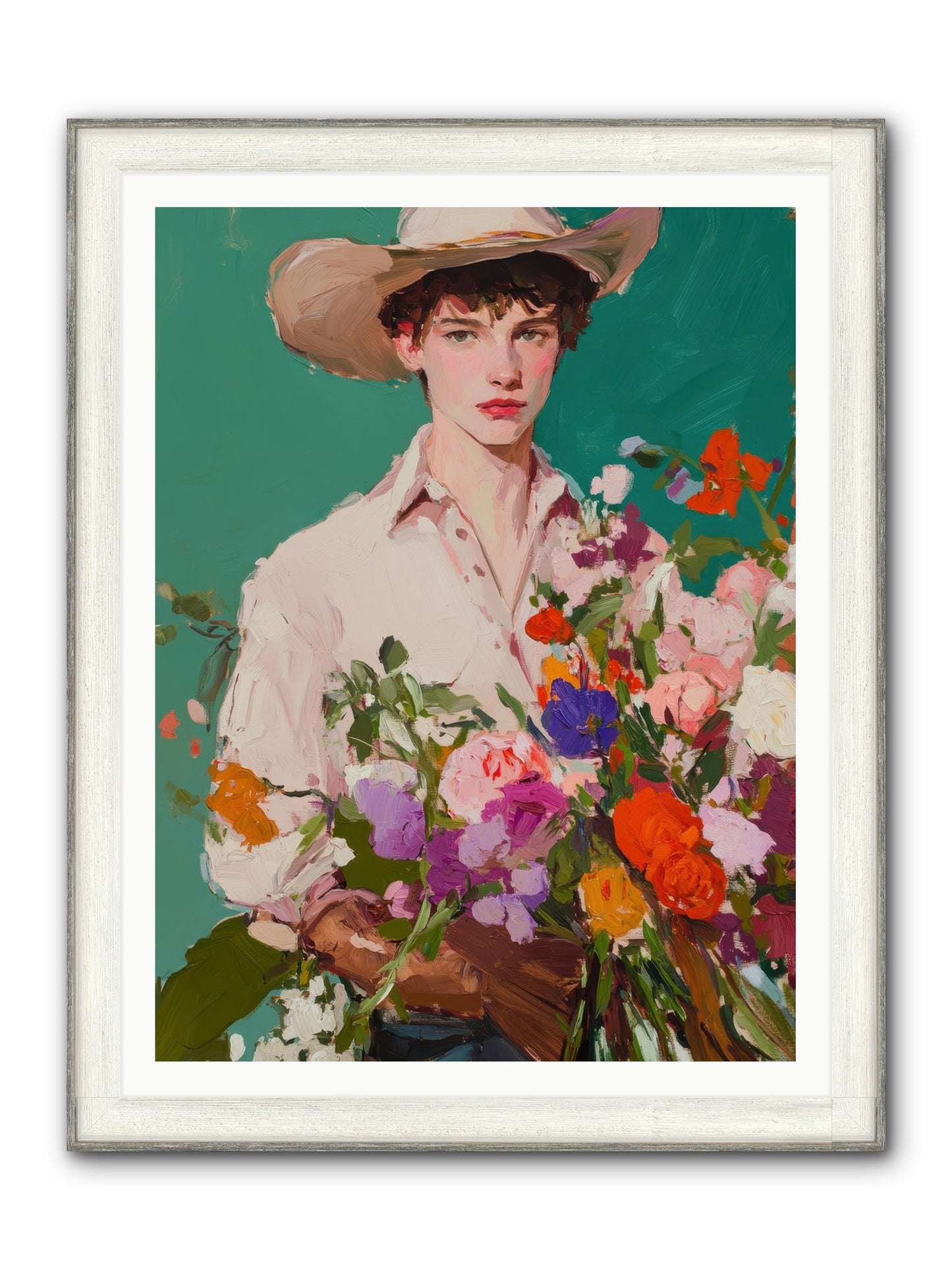 Western Oracle Framed Print - Driftwood White 36x48