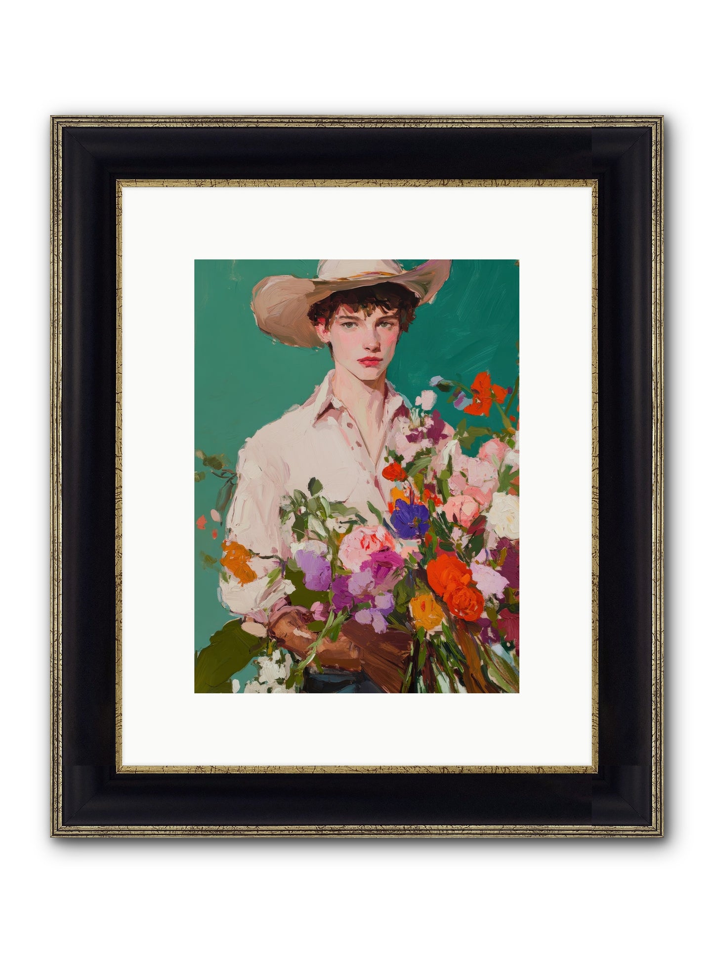 Western Oracle Framed Print - Black & Gold 9x12