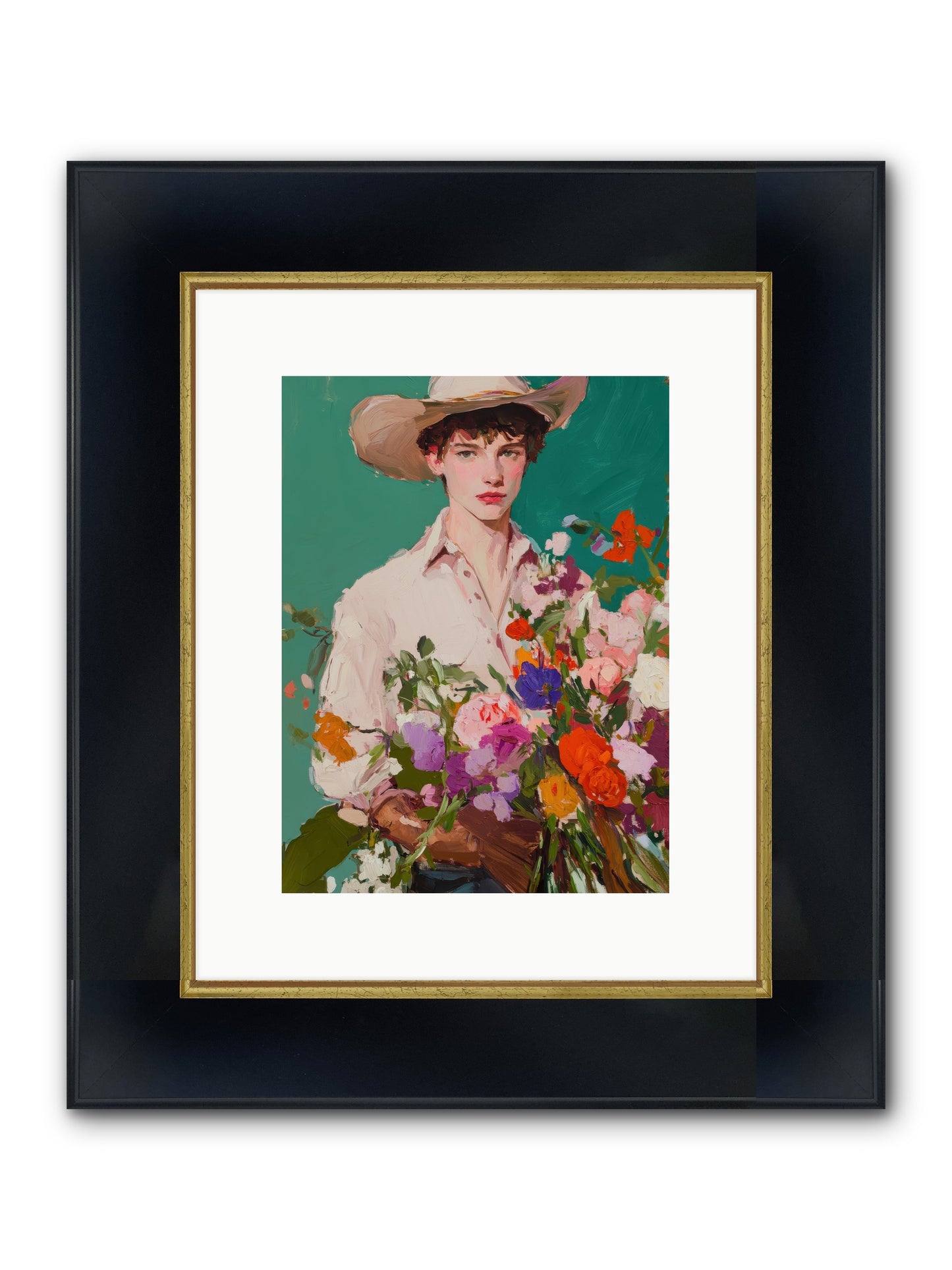 Western Oracle Framed Print - Wide Black w/Gold 9x12