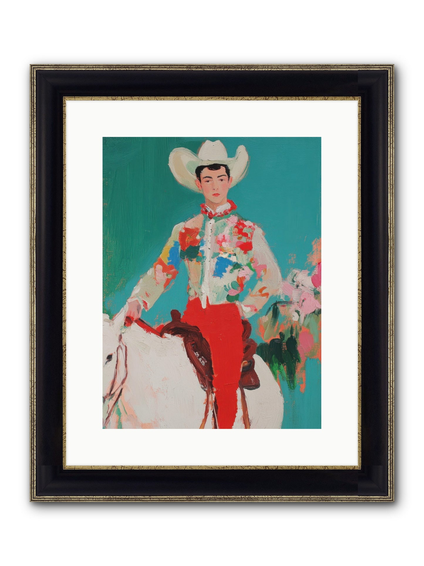 Westward Wanderer Framed Print - Black & Gold 12x16