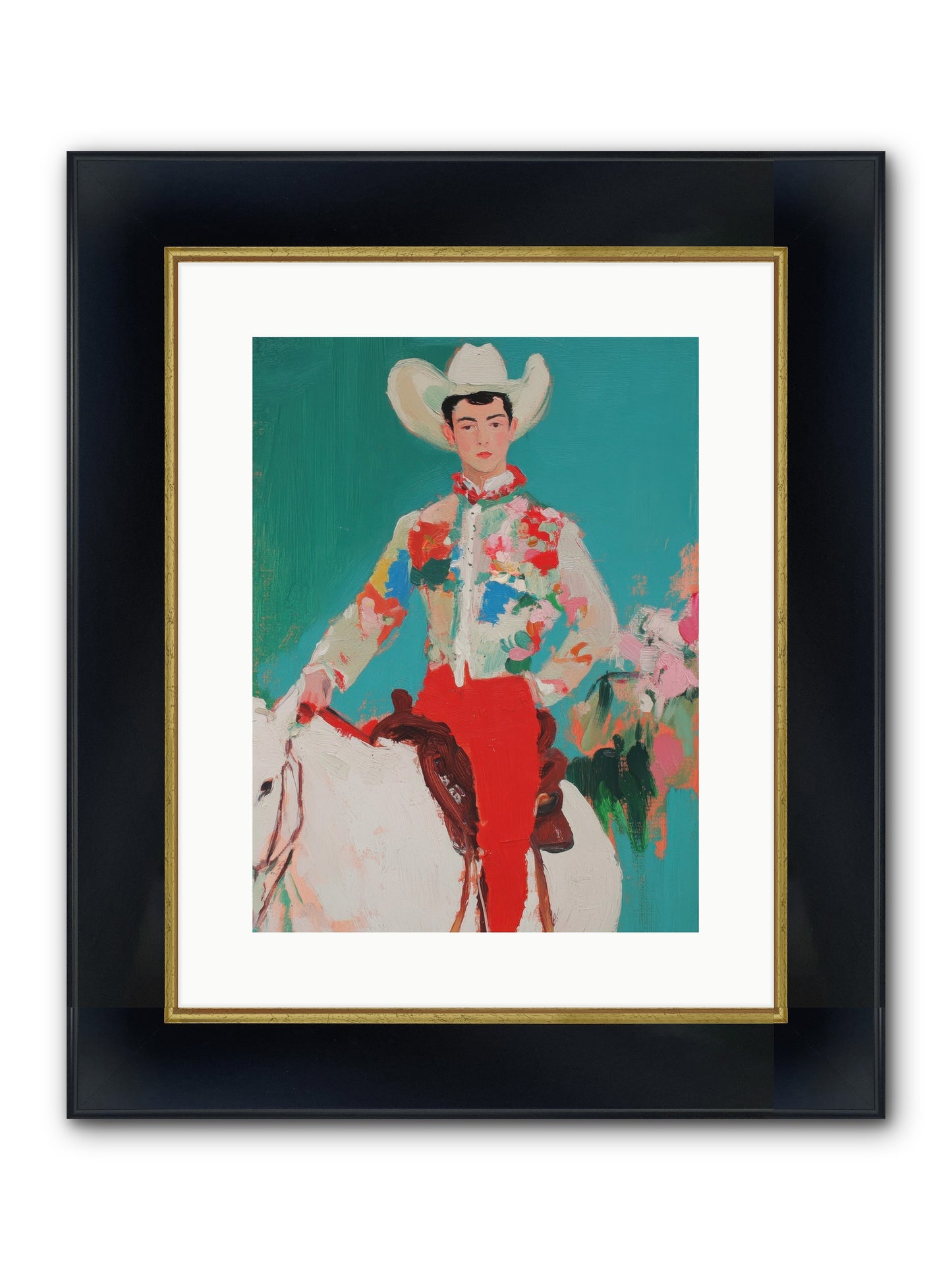Westward Wanderer Framed Print - Wide Black w/Gold 12x16