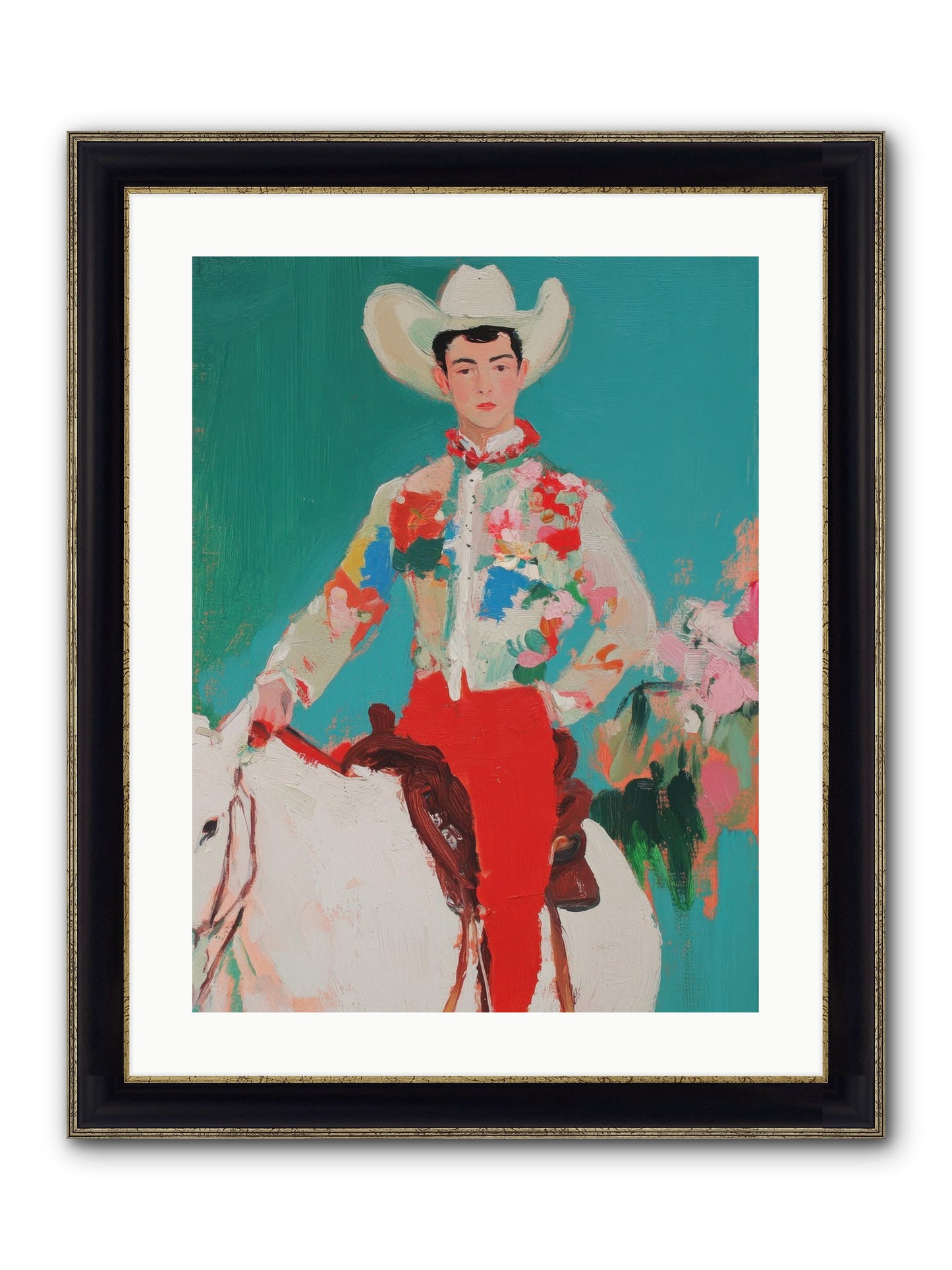 Westward Wanderer Framed Print - Black & Gold 18x24