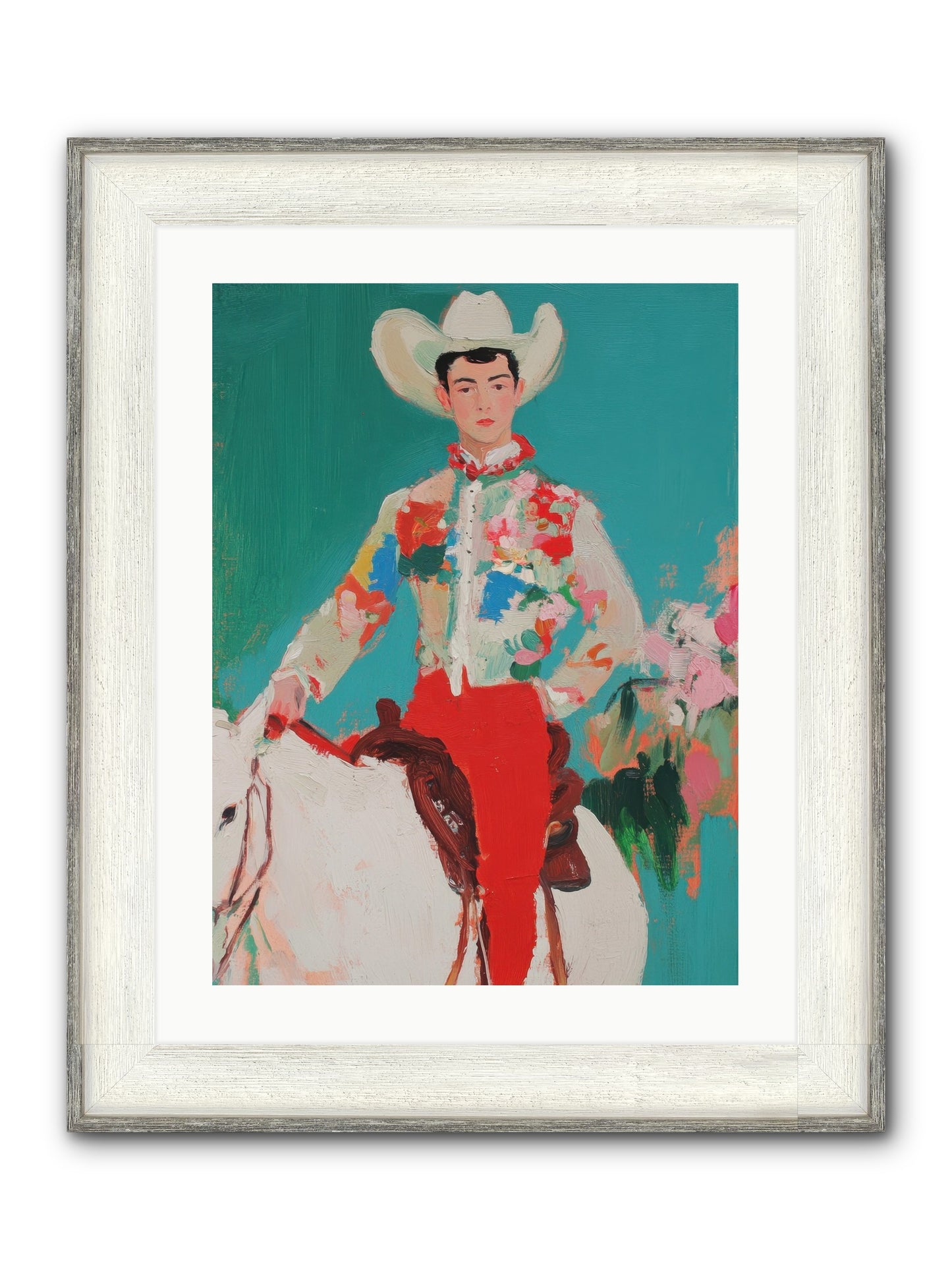 Westward Wanderer Framed Print - Driftwood White 18x24