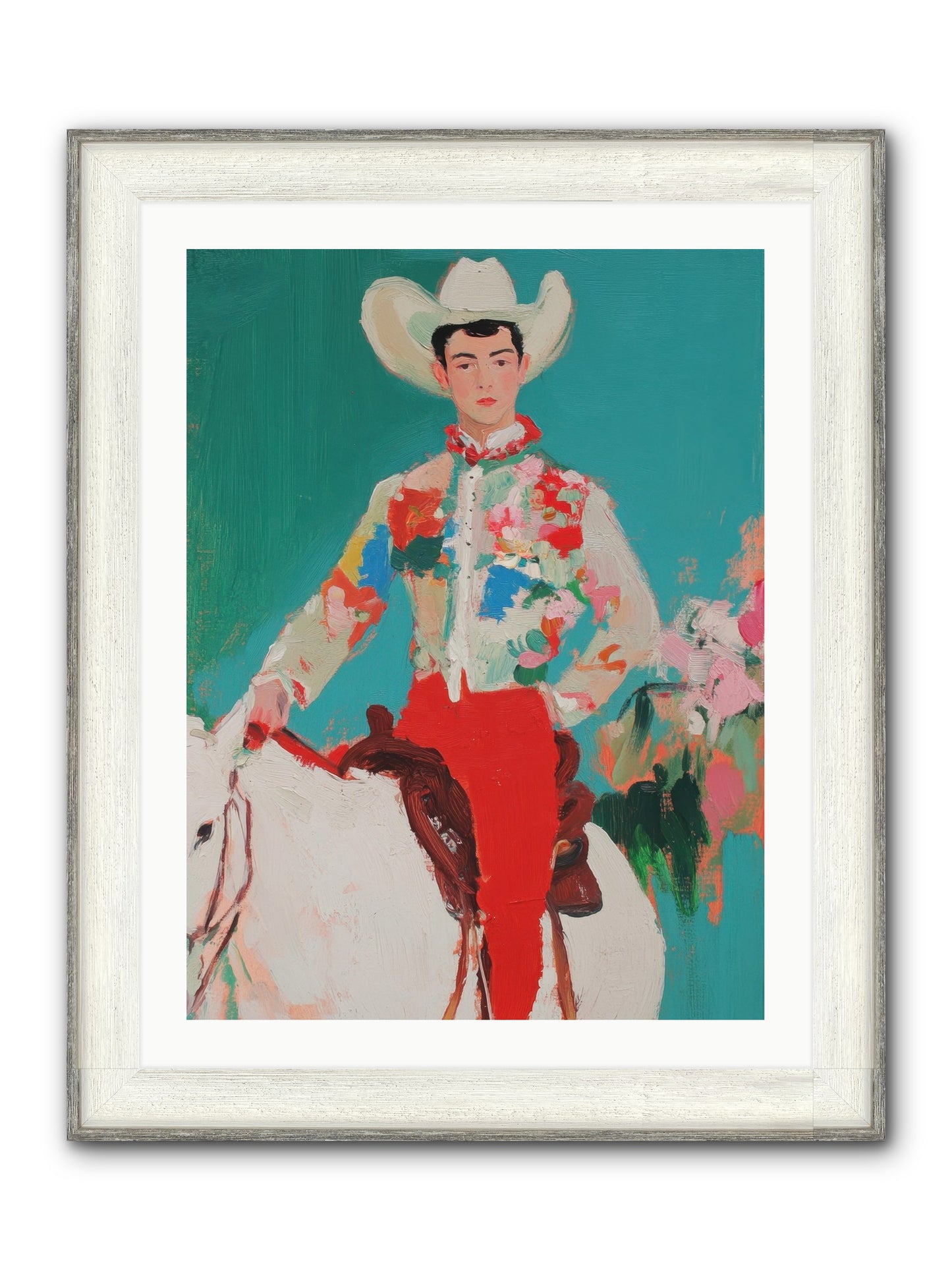 Westward Wanderer Framed Print - Driftwood White 24x32