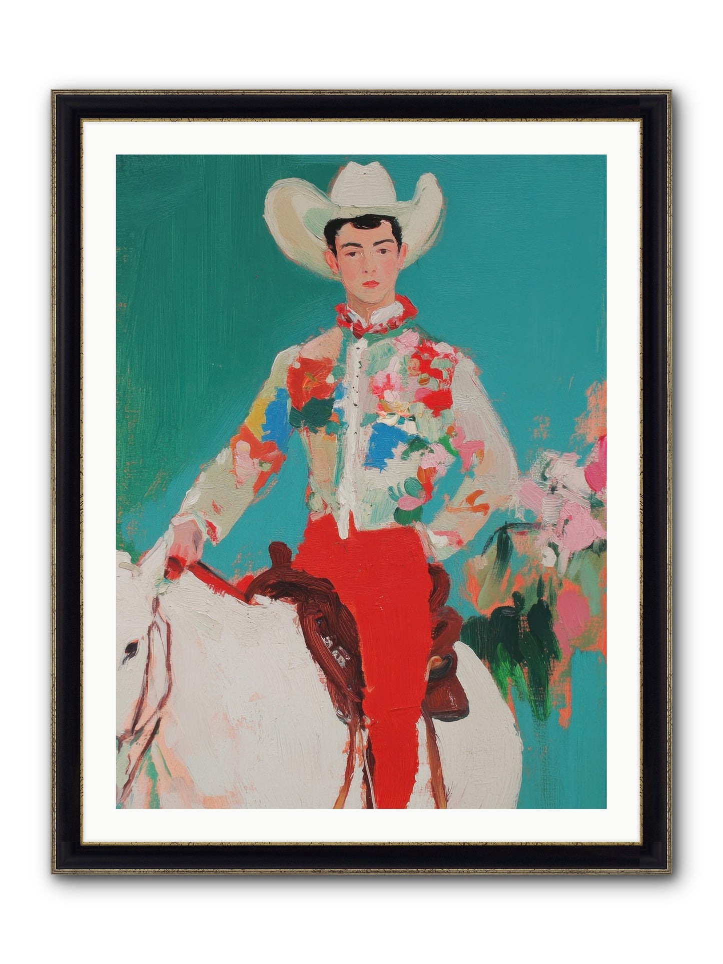 Westward Wanderer Framed Print - Black & Gold 30x40