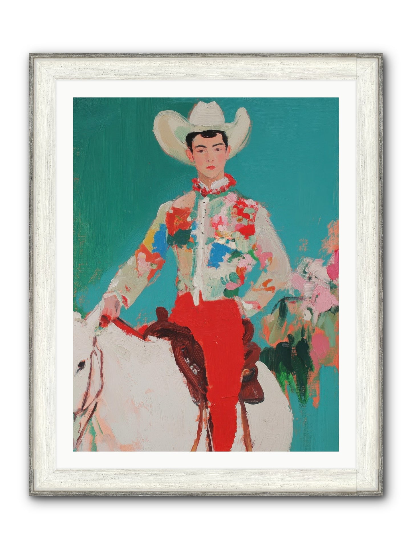 Westward Wanderer Framed Print - Driftwood White 30x40