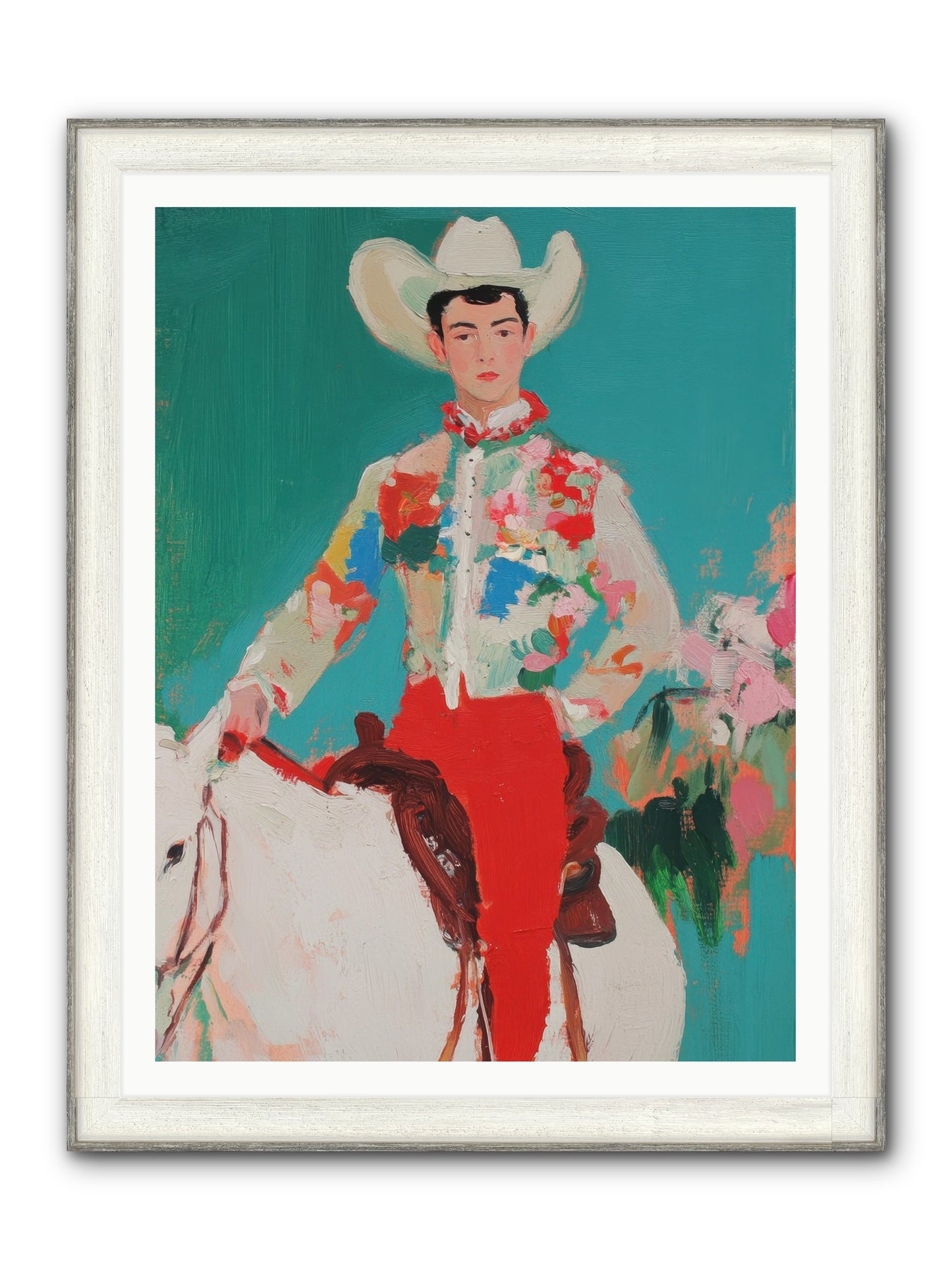 Westward Wanderer Framed Print - Driftwood White 36x48