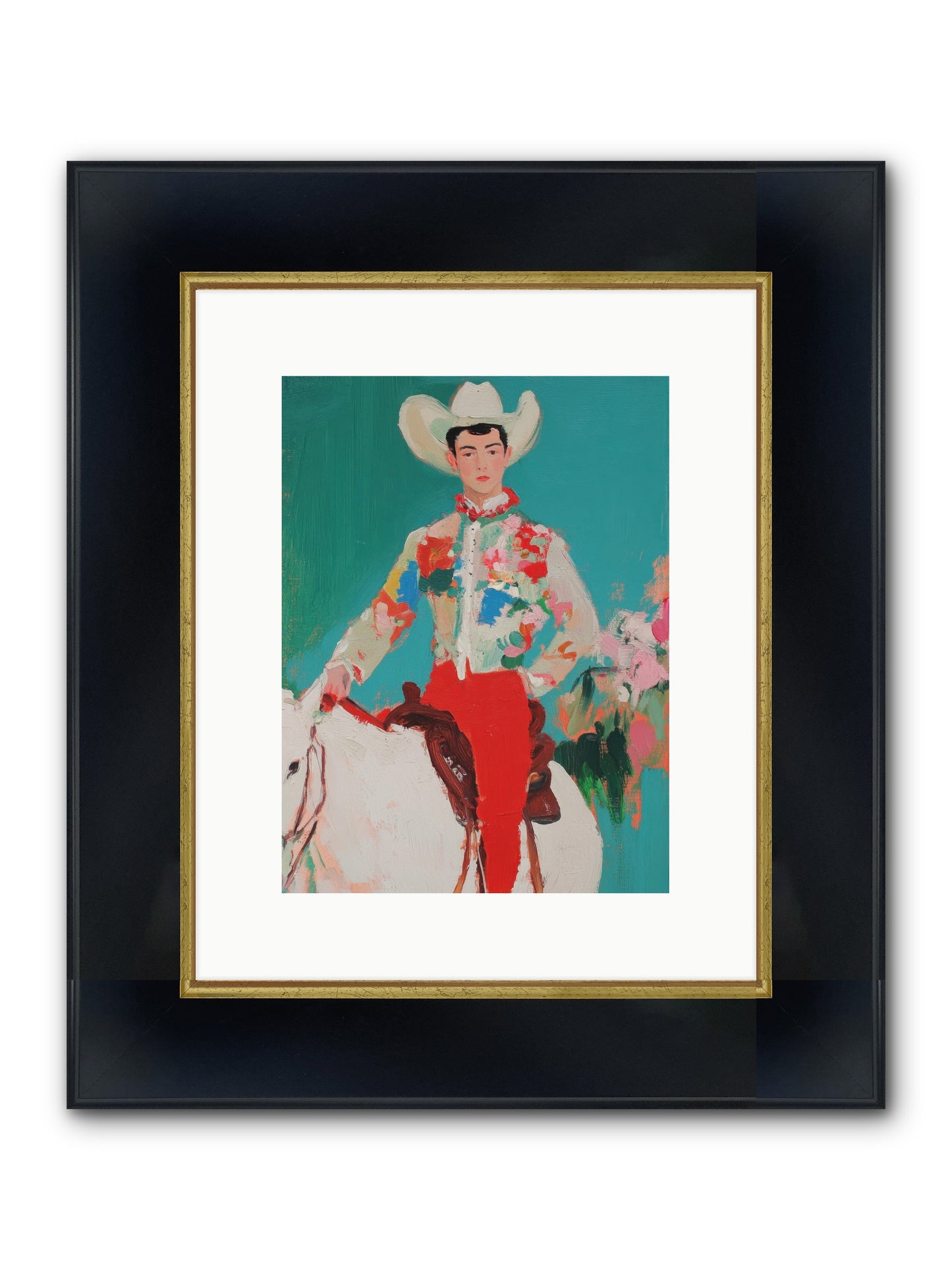Westward Wanderer Framed Print - Wide Black w/Gold 9x12