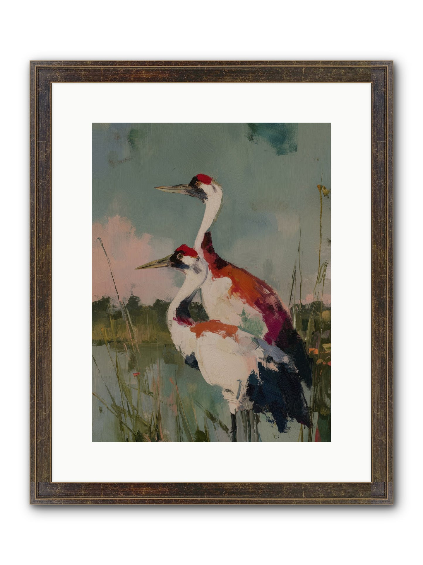 Wetland Wanderers Framed Print - Slimwoods Black/Gold 12x16