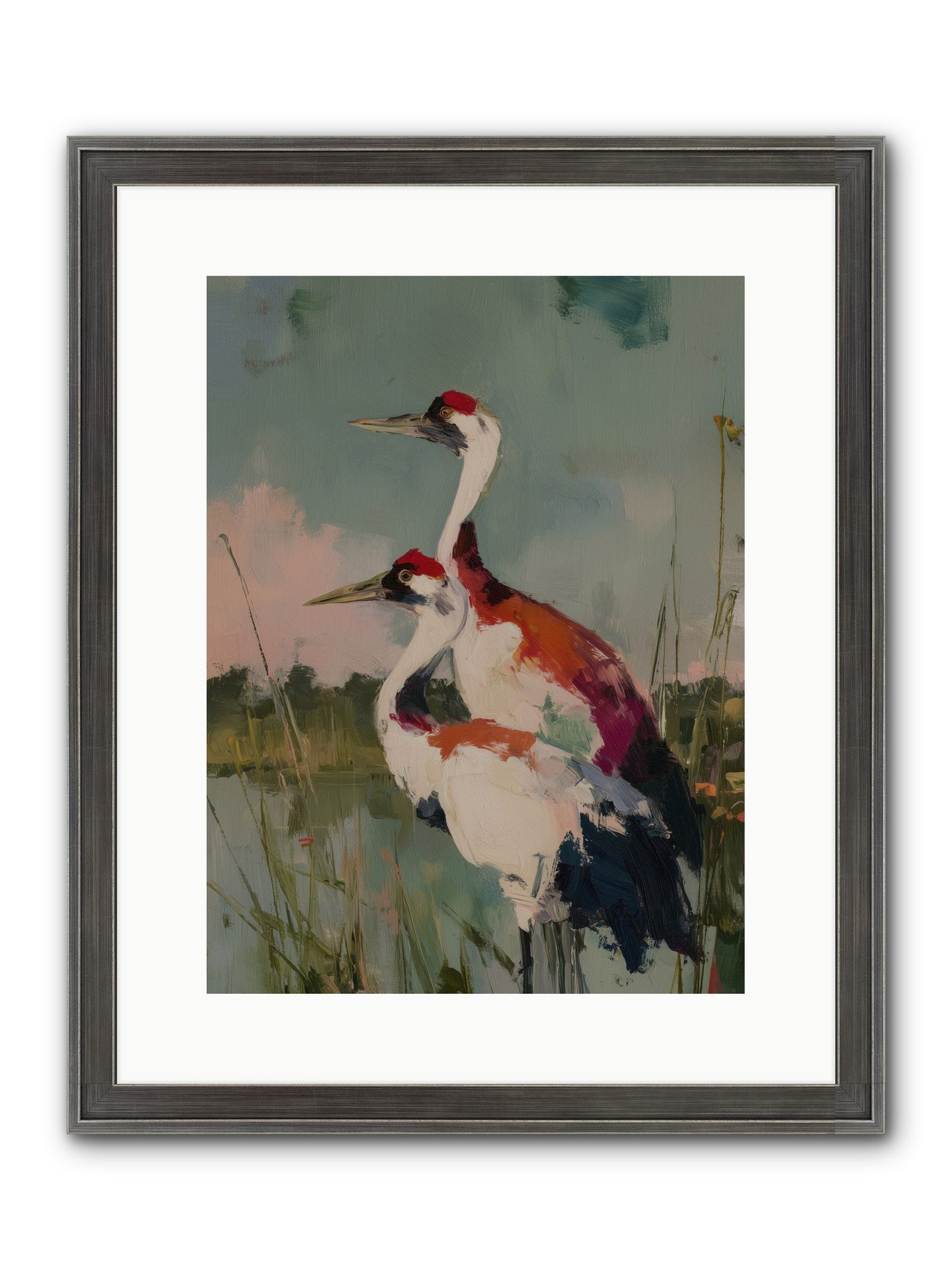Wetland Wanderers Framed Print - Slimwoods Black/Silver 12x16