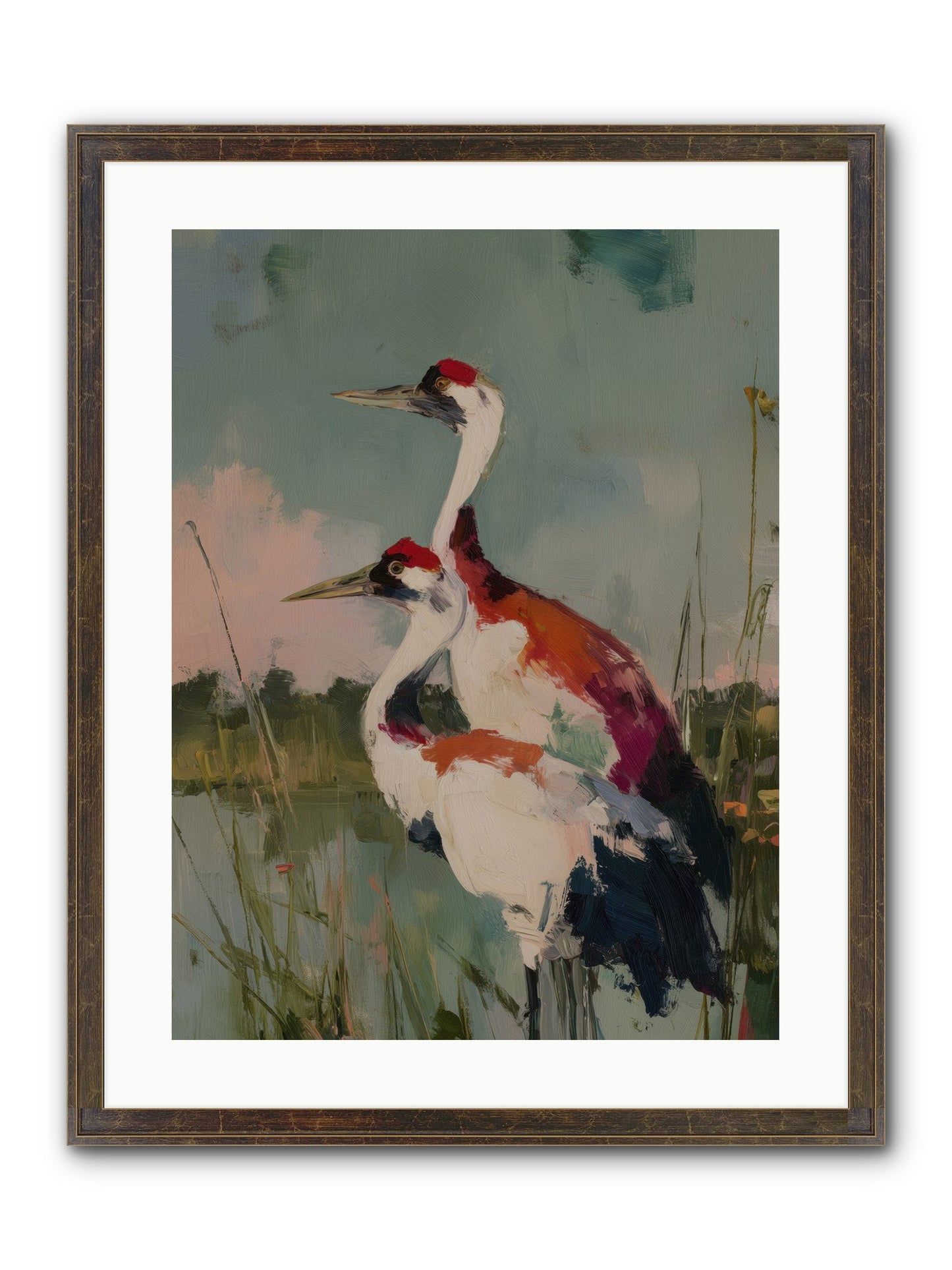 Wetland Wanderers Framed Print - Slimwoods Black/Gold 18x24