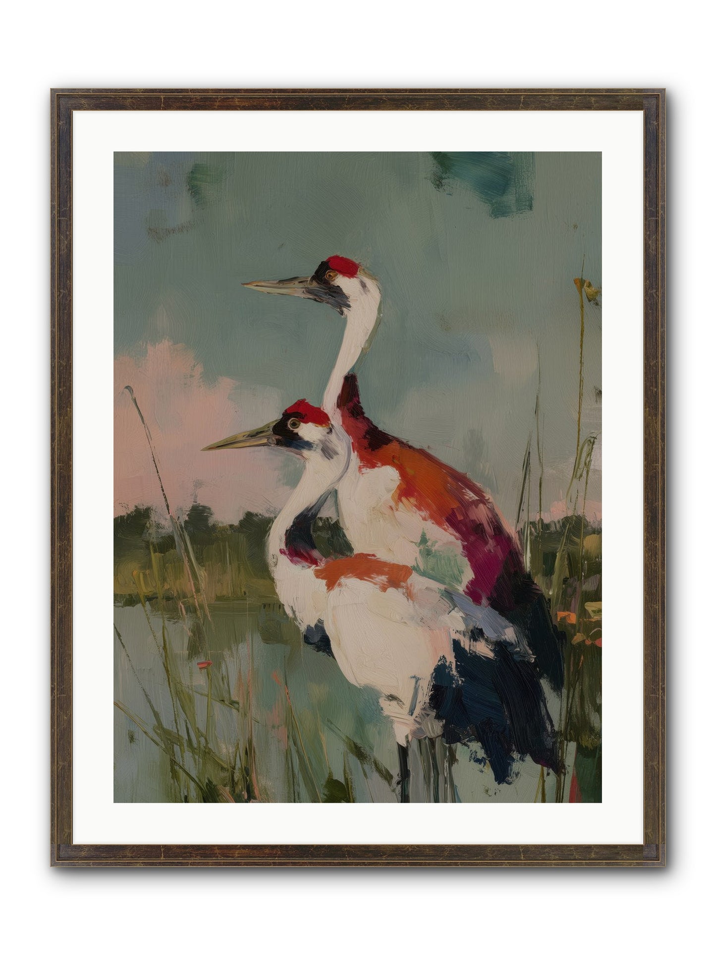 Wetland Wanderers Framed Print - Slimwoods Black/Gold 24x32
