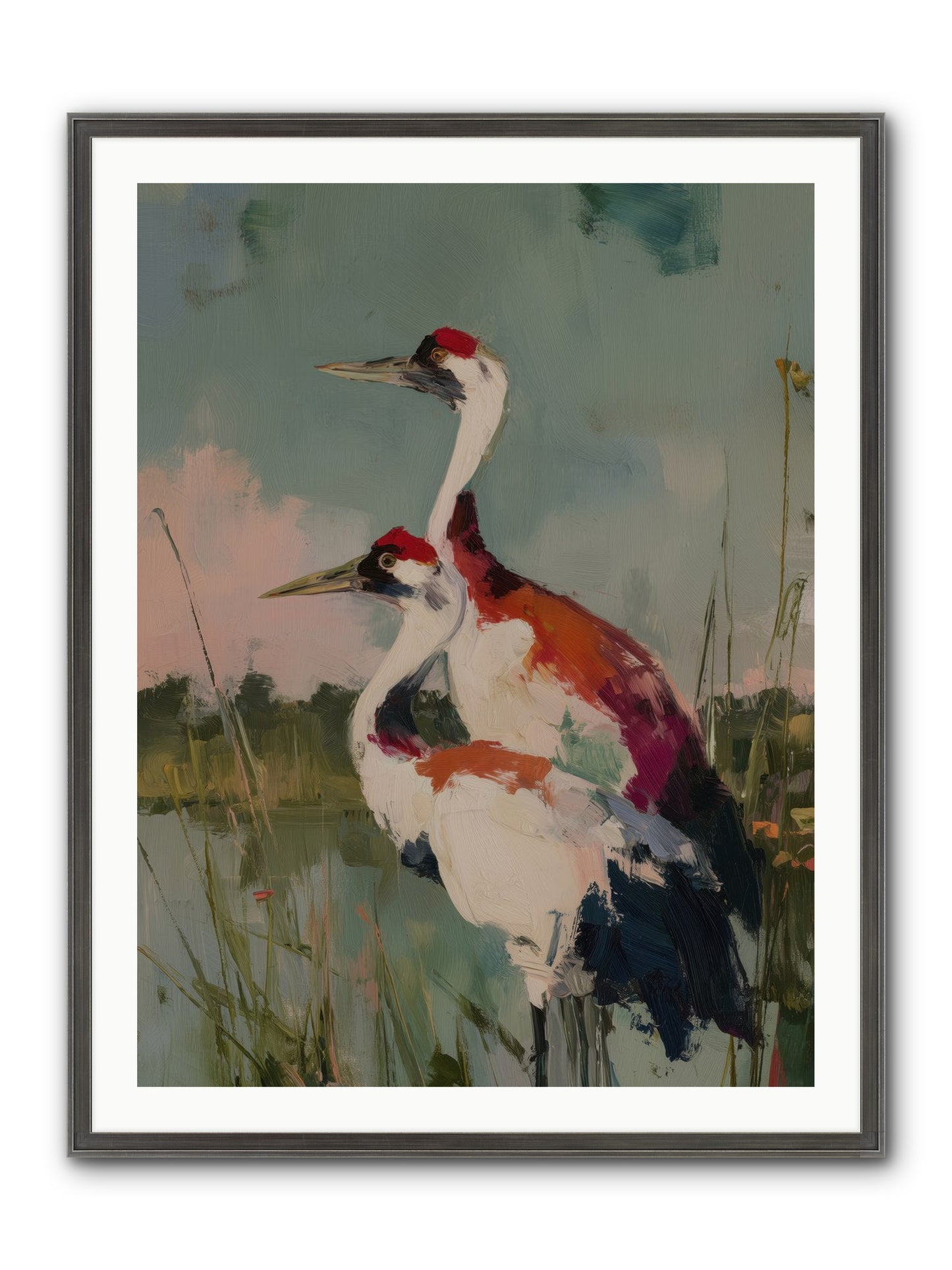 Wetland Wanderers Framed Print - Slimwoods Black/Silver 30x40