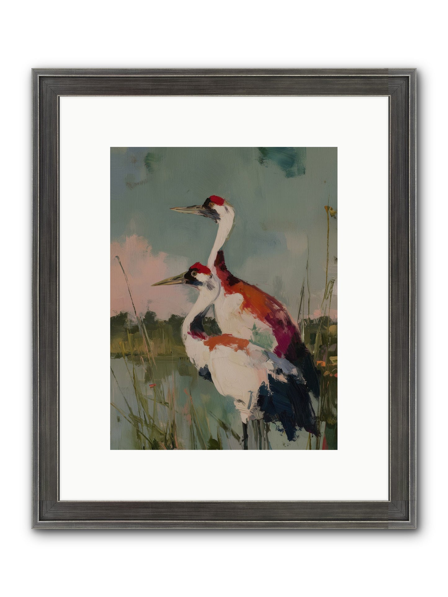 Wetland Wanderers Framed Print - Slimwoods Black/Silver 9x12