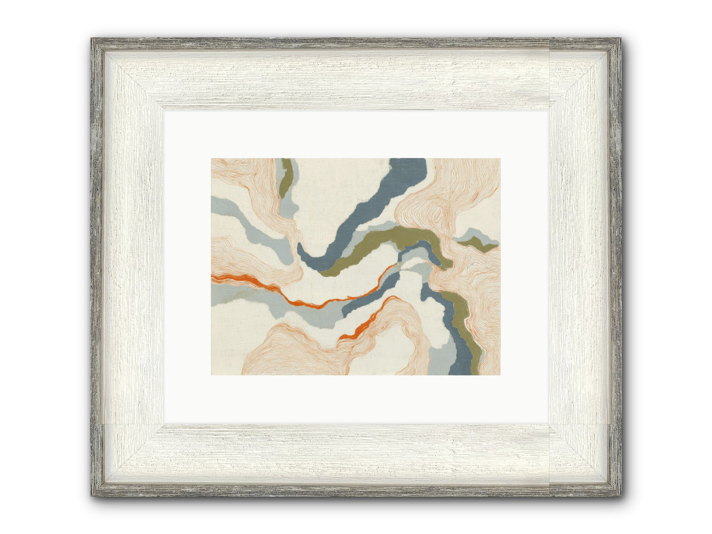 Whalebone Drift Framed Print - Driftwood White 12x9