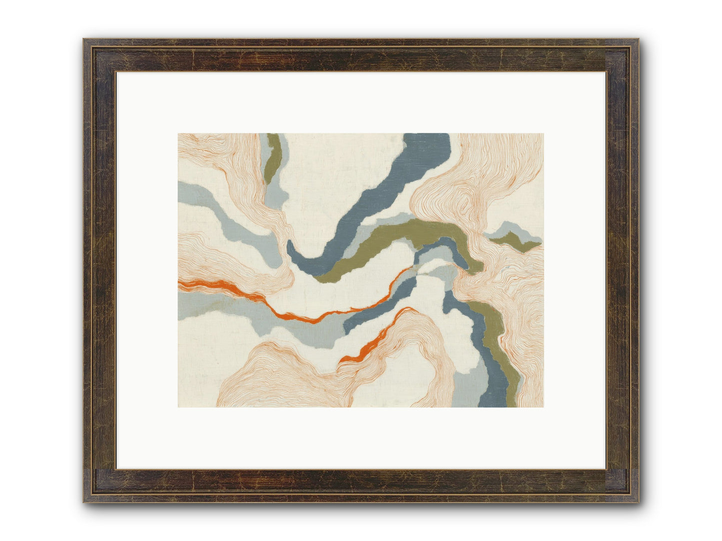 Whalebone Drift Framed Print - Slimwoods Black/Gold 12x9