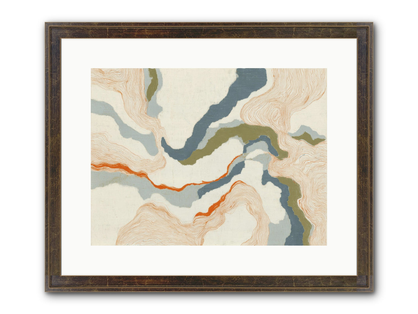 Whalebone Drift Framed Print - Slimwoods Black/Gold 16x12