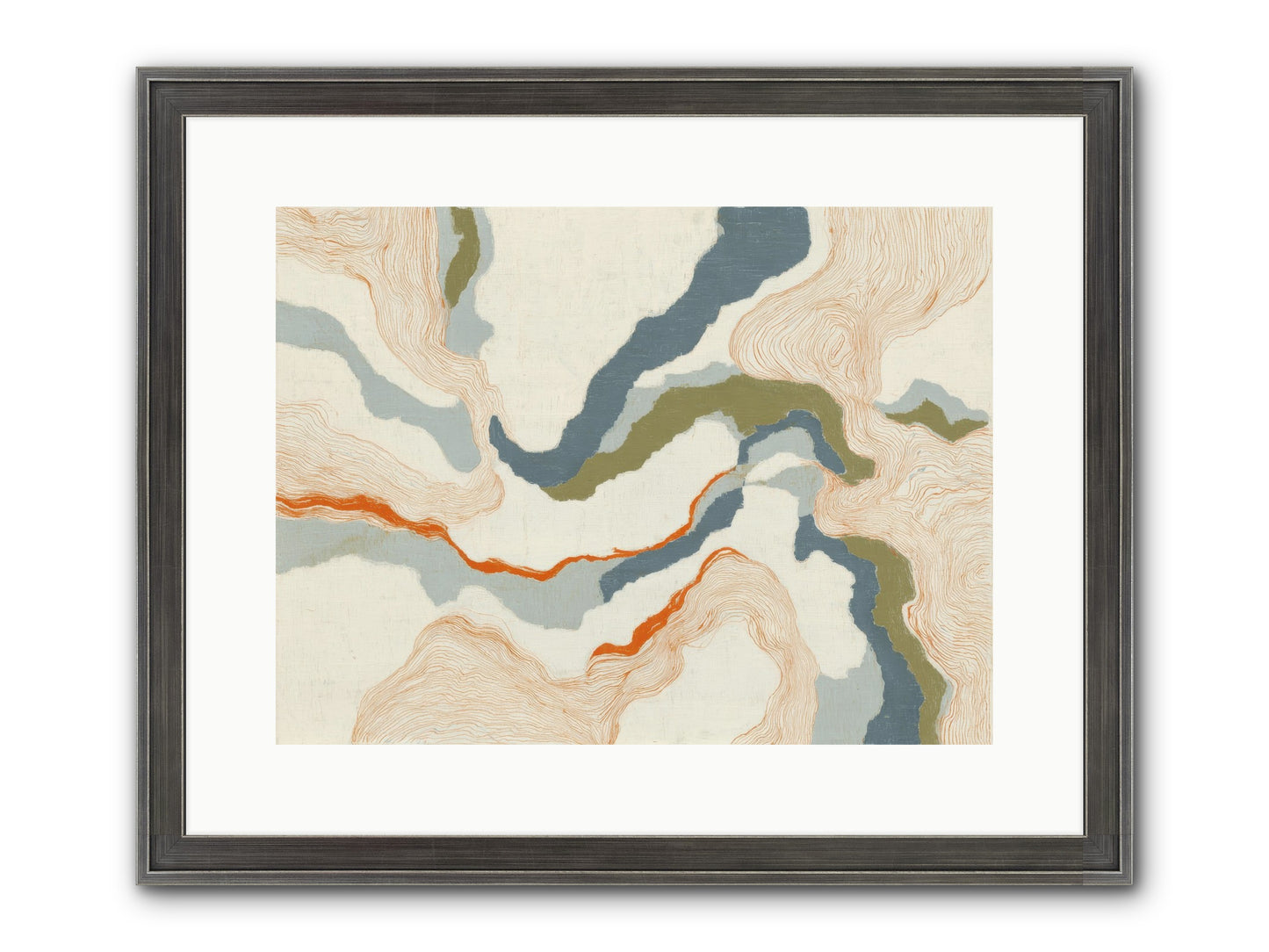 Whalebone Drift Framed Print - Slimwoods Black/Silver 16x12