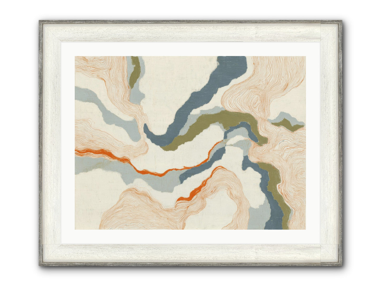 Whalebone Drift Framed Print - Driftwood White 32x24