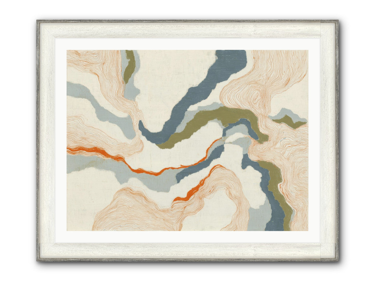 Whalebone Drift Framed Print - Driftwood White 40x30