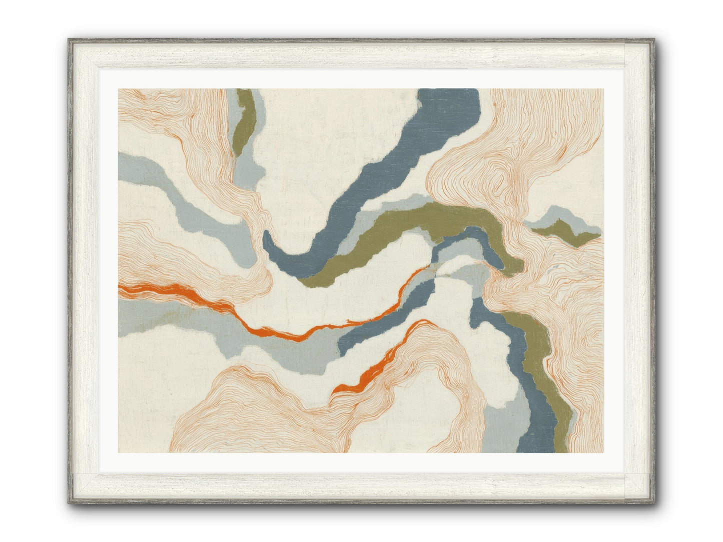 Whalebone Drift Framed Print - Driftwood White 48x36