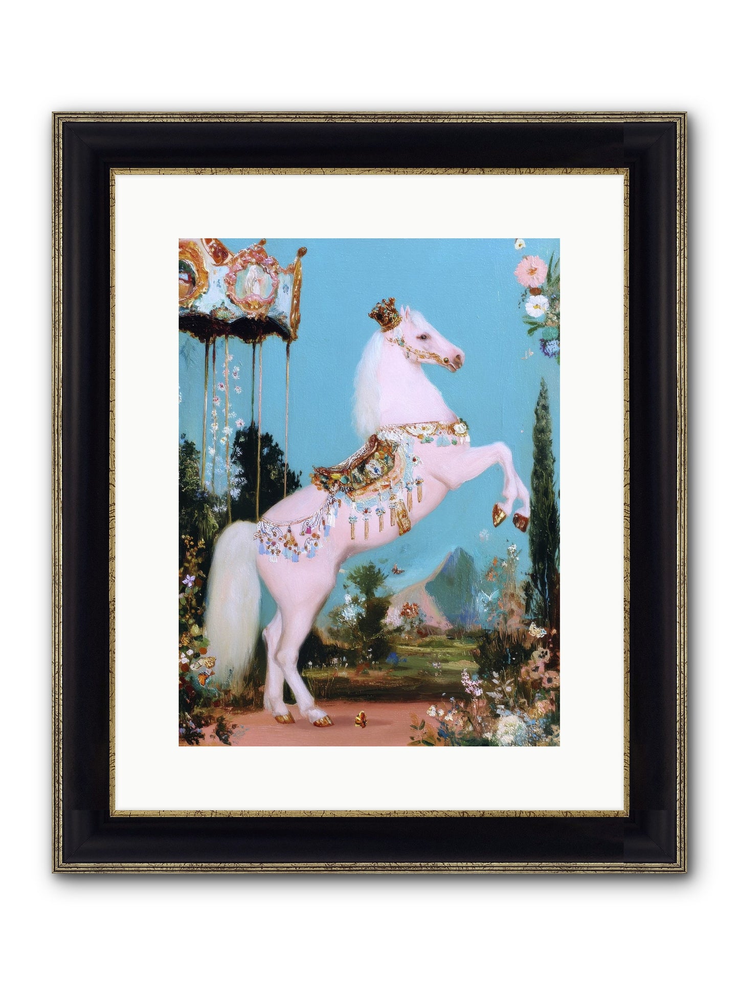 When Angels Learned To Waltz Framed Print - Black & Gold 12x16