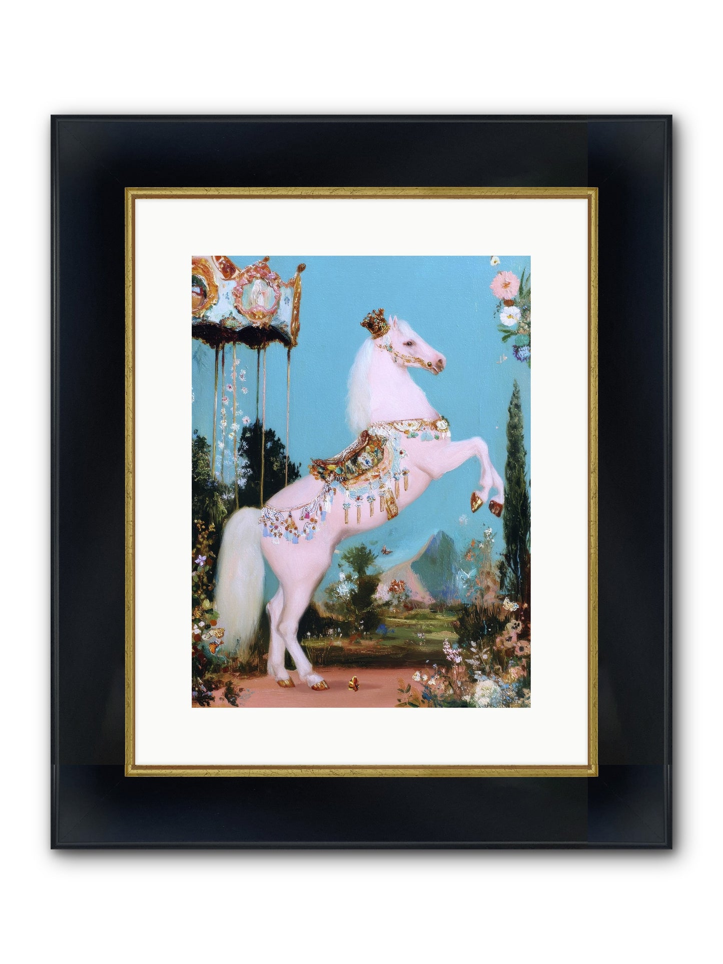 When Angels Learned To Waltz Framed Print - Wide Black w/Gold 12x16