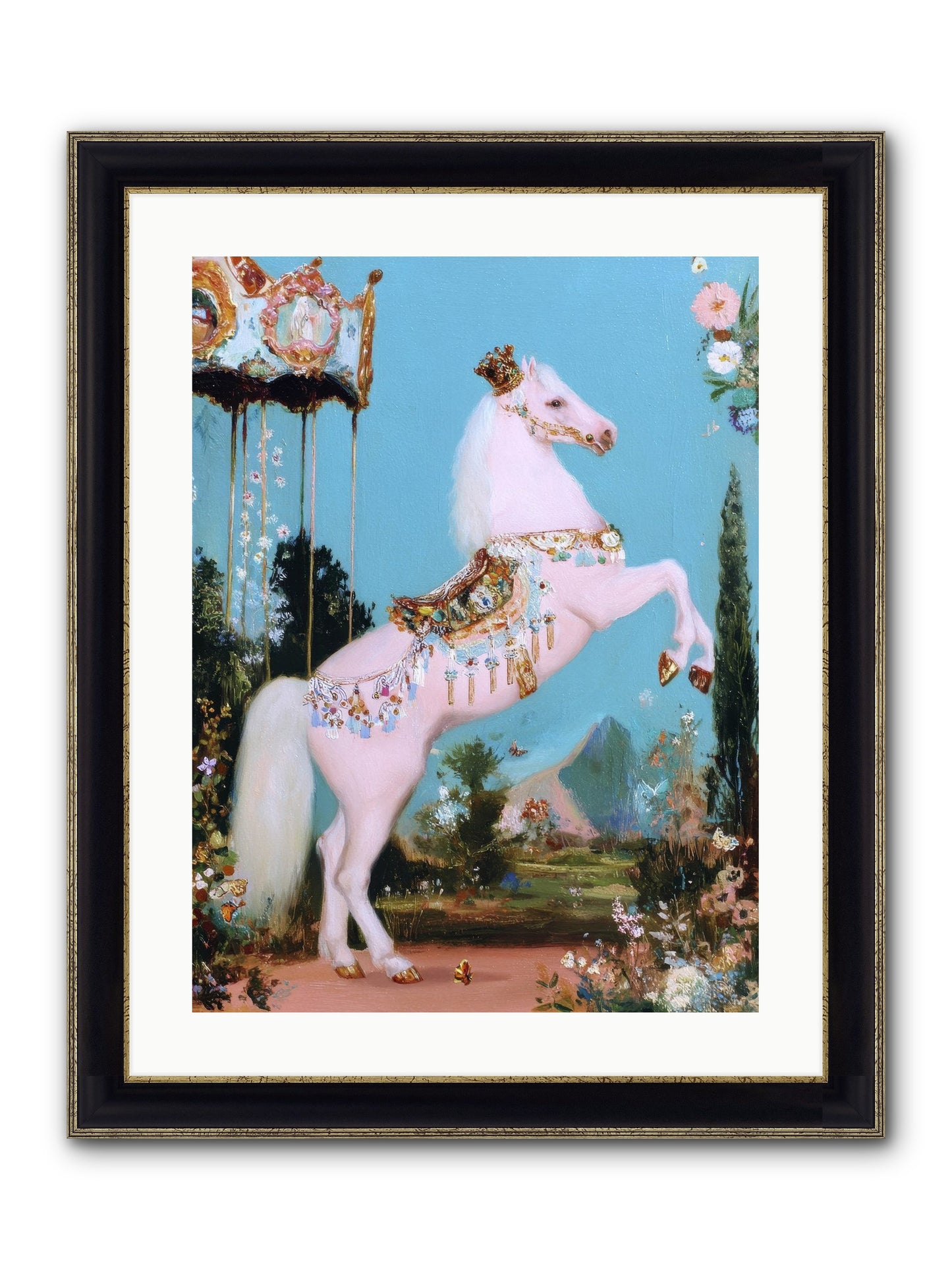 When Angels Learned To Waltz Framed Print - Black & Gold 18x24
