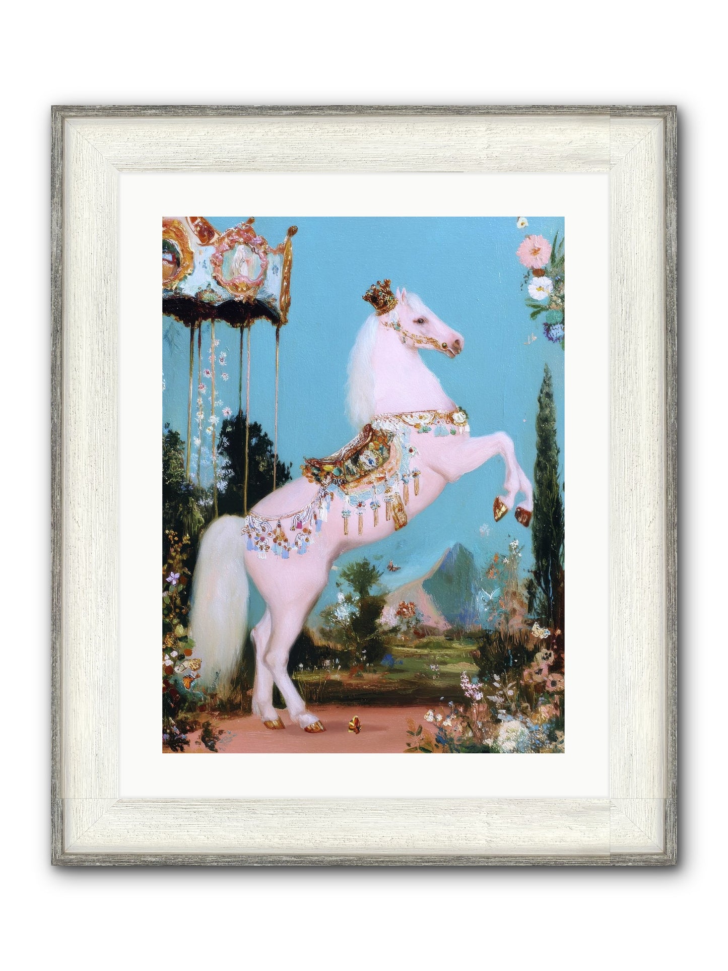 When Angels Learned To Waltz Framed Print - Driftwood White 18x24