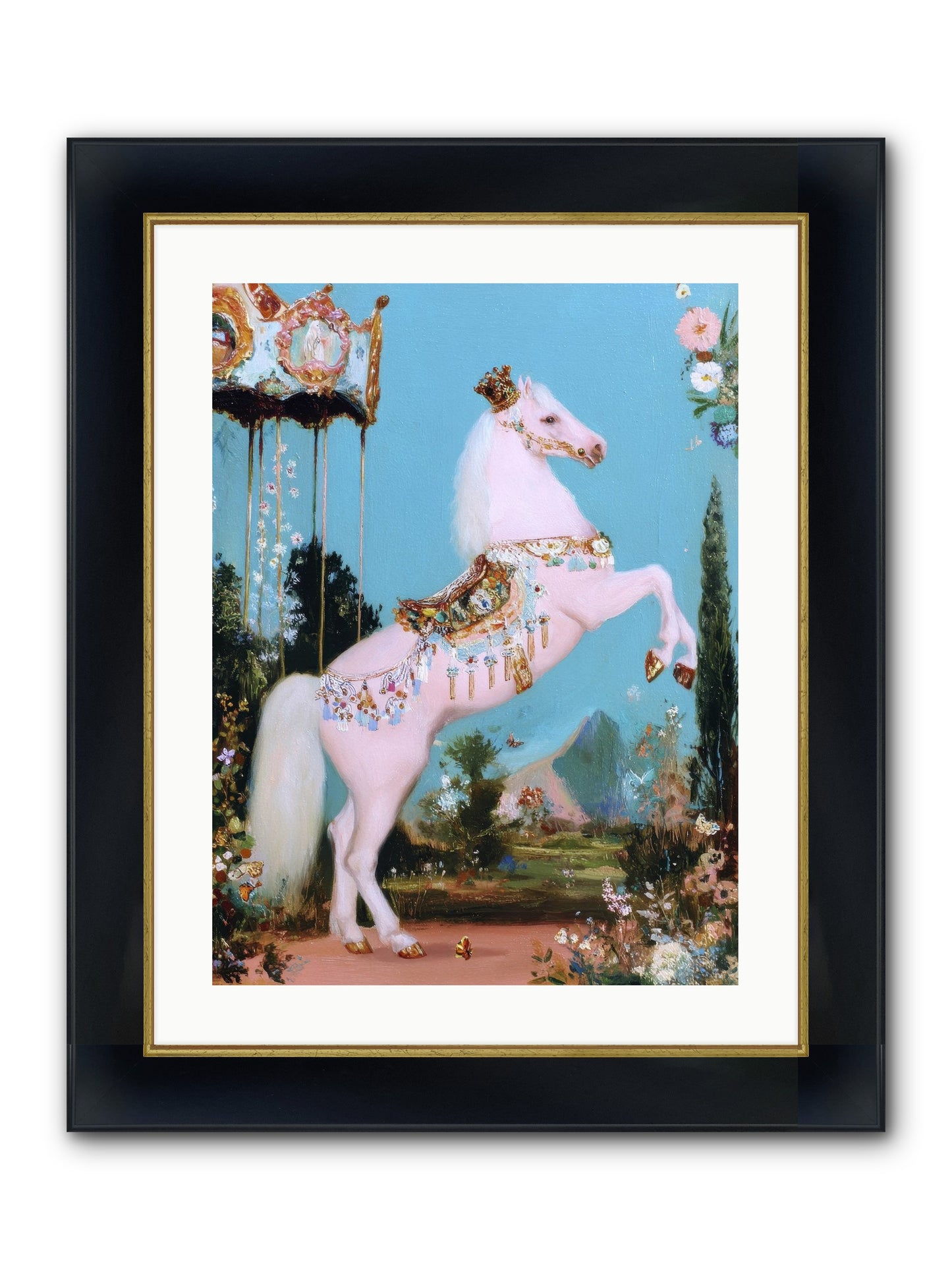When Angels Learned To Waltz Framed Print - Wide Black w/Gold 18x24