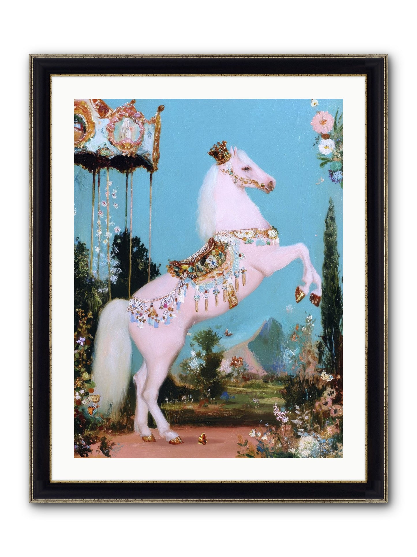 When Angels Learned To Waltz Framed Print - Black & Gold 24x32