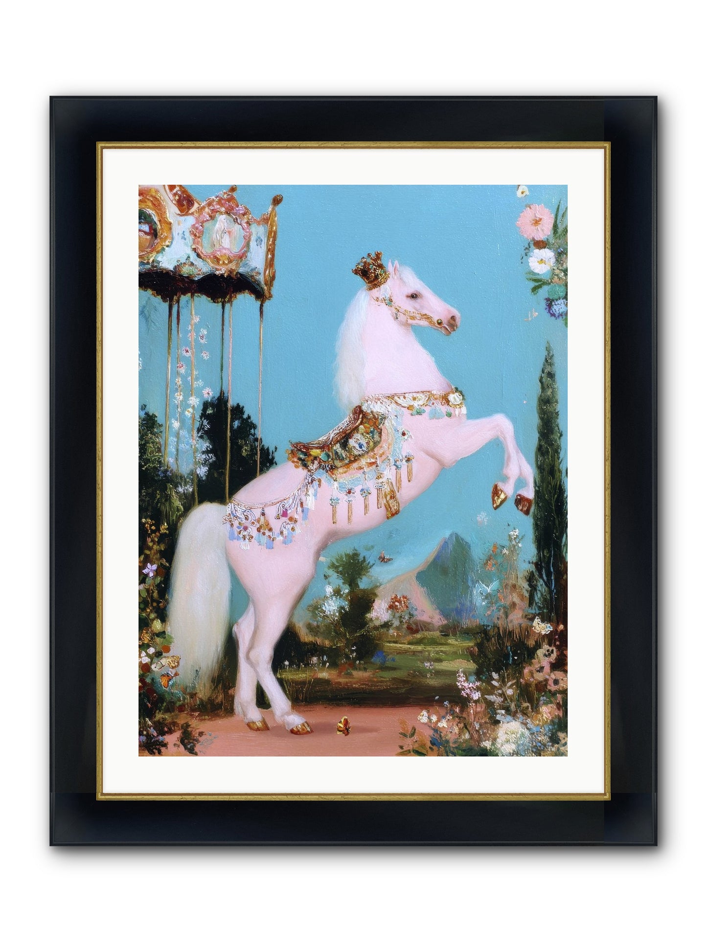 When Angels Learned To Waltz Framed Print - Wide Black w/Gold 24x32