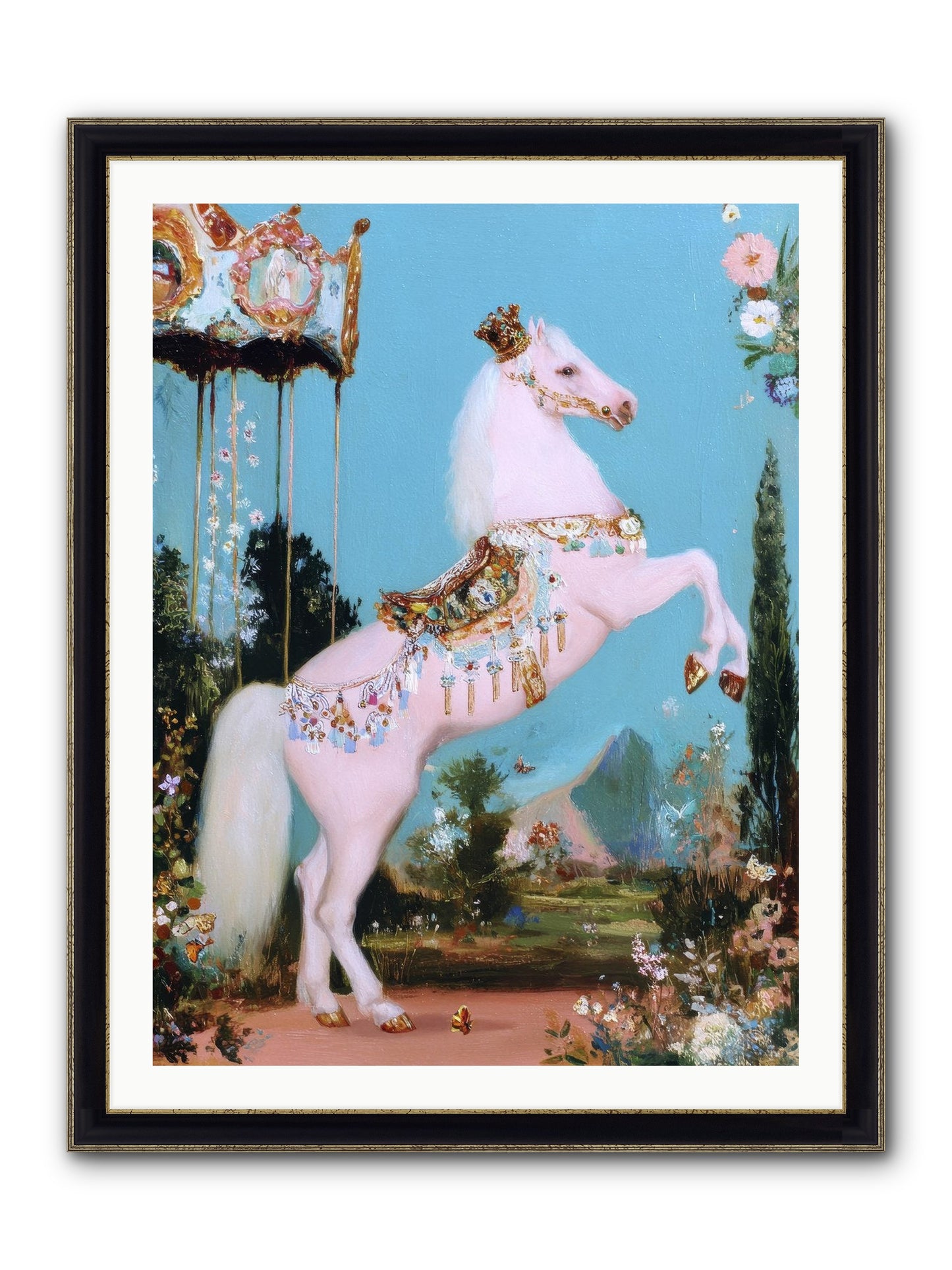 When Angels Learned To Waltz Framed Print - Black & Gold 30x40