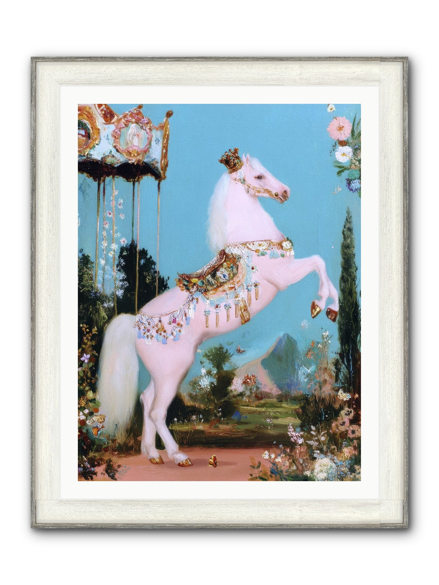 When Angels Learned To Waltz Framed Print - Driftwood White 30x40