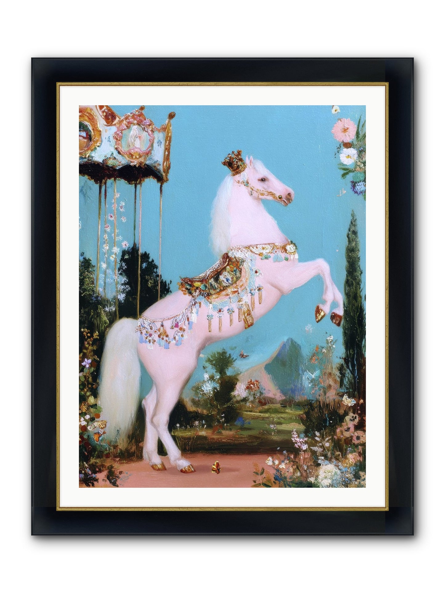When Angels Learned To Waltz Framed Print - Wide Black w/Gold 30x40