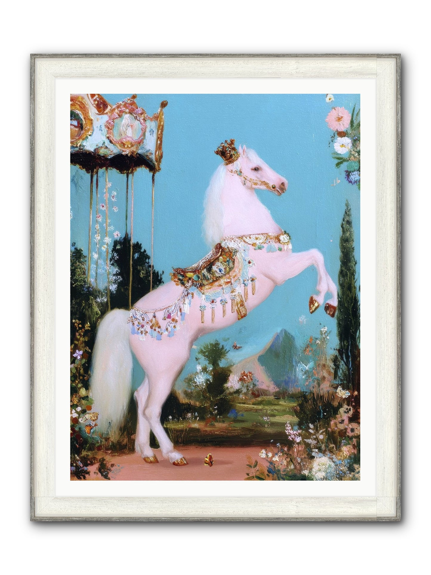 When Angels Learned To Waltz Framed Print - Driftwood White 36x48