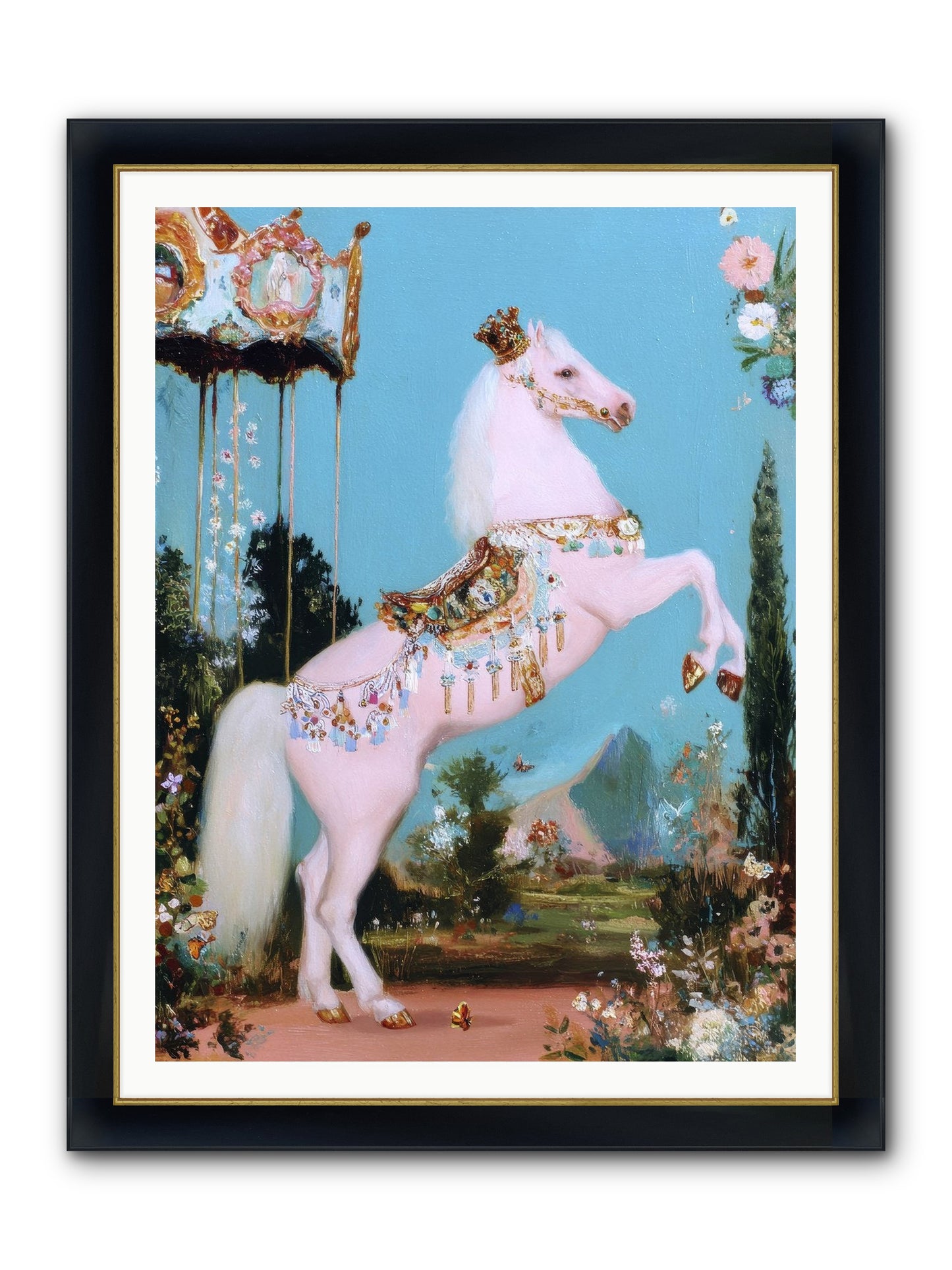 When Angels Learned To Waltz Framed Print - Wide Black w/Gold 36x48