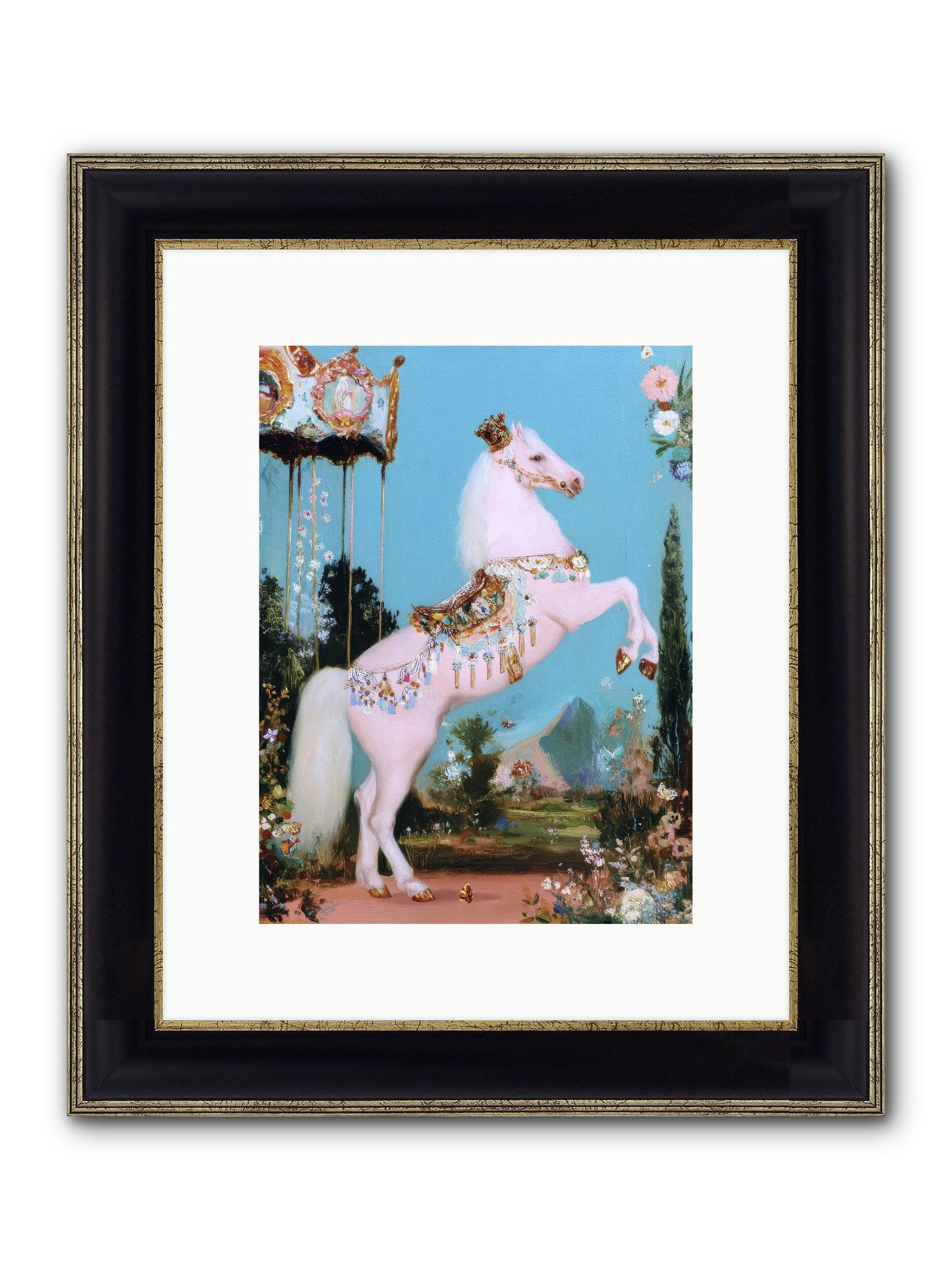 When Angels Learned To Waltz Framed Print - Black & Gold 9x12
