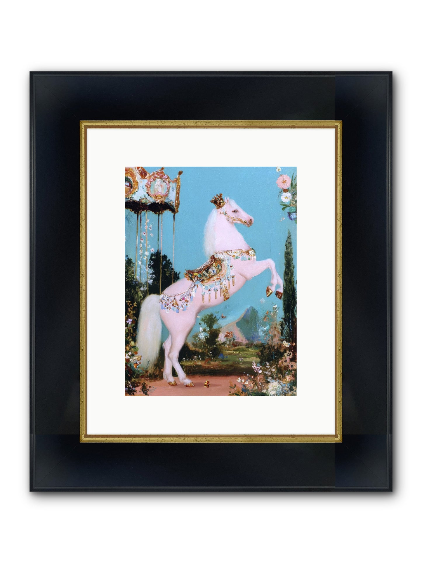 When Angels Learned To Waltz Framed Print - Wide Black w/Gold 9x12