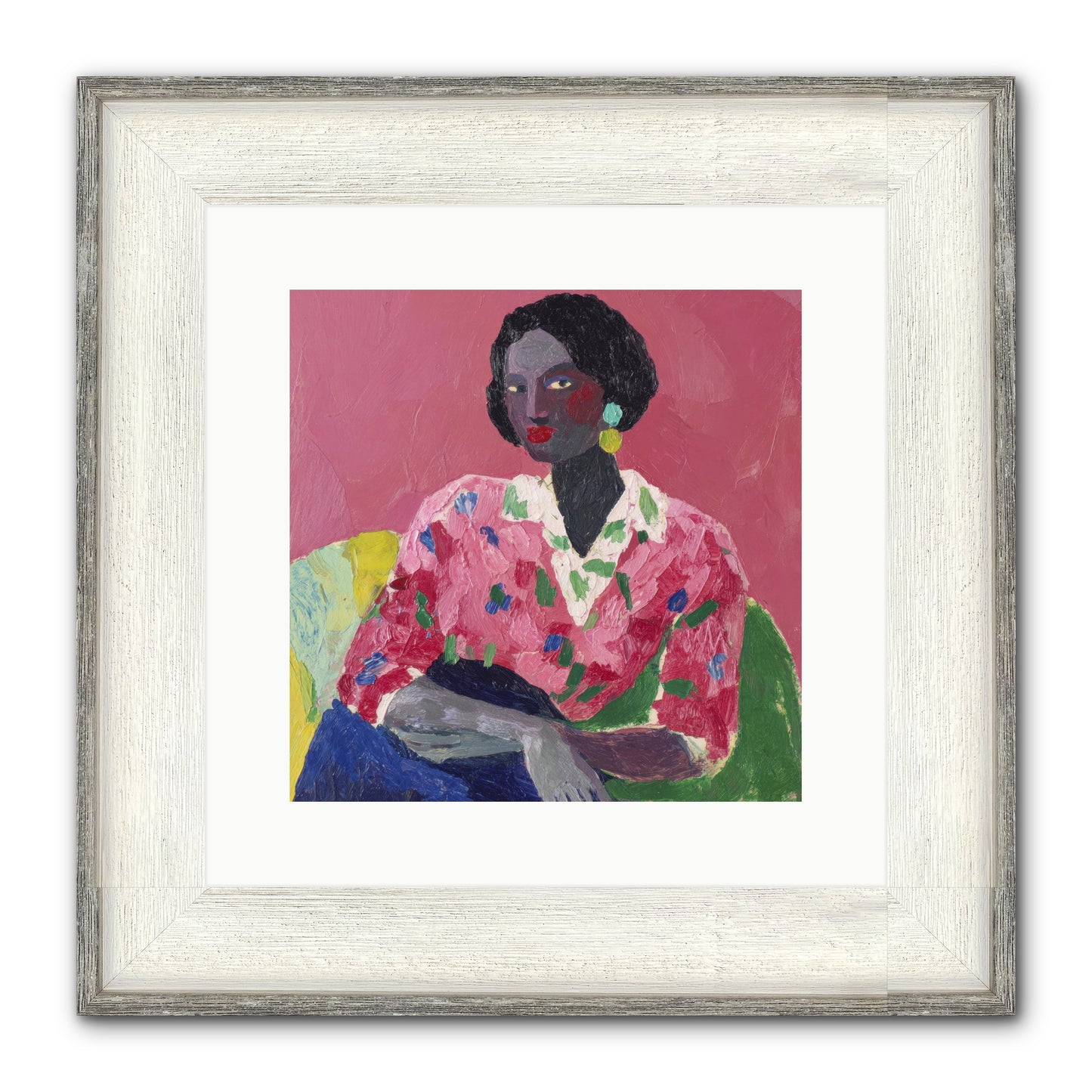 When Beauty Was A Burden Framed Print - Driftwood White 12x12