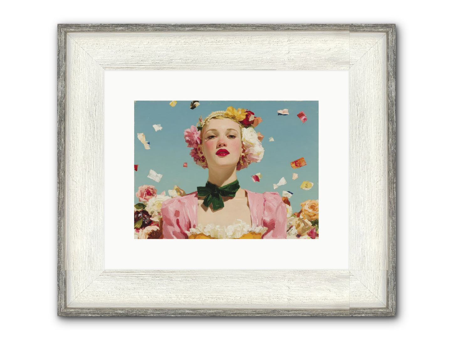 When Confidence Bloomed Framed Print - Driftwood White 12x9