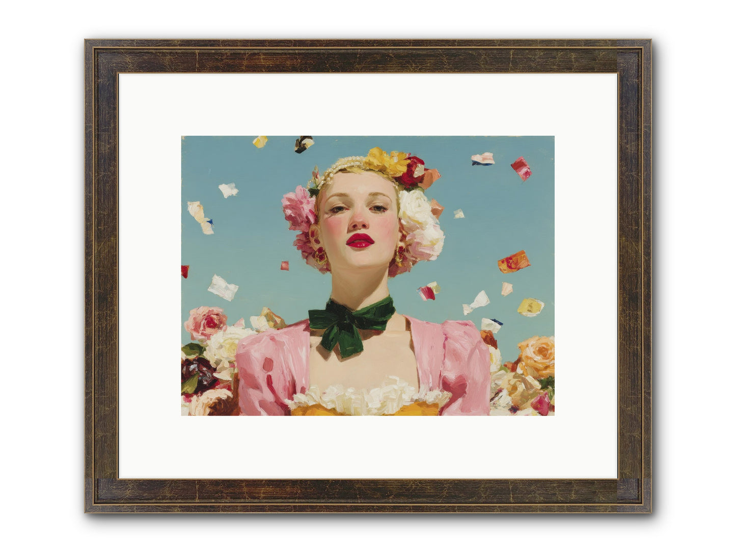 When Confidence Bloomed Framed Print - Slimwoods Black/Gold 12x9